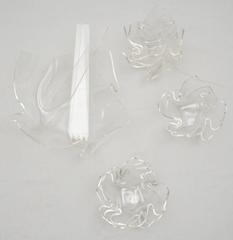 Mid century modern 1970s Pristine lucite Salad Bowl Set for AKKO
