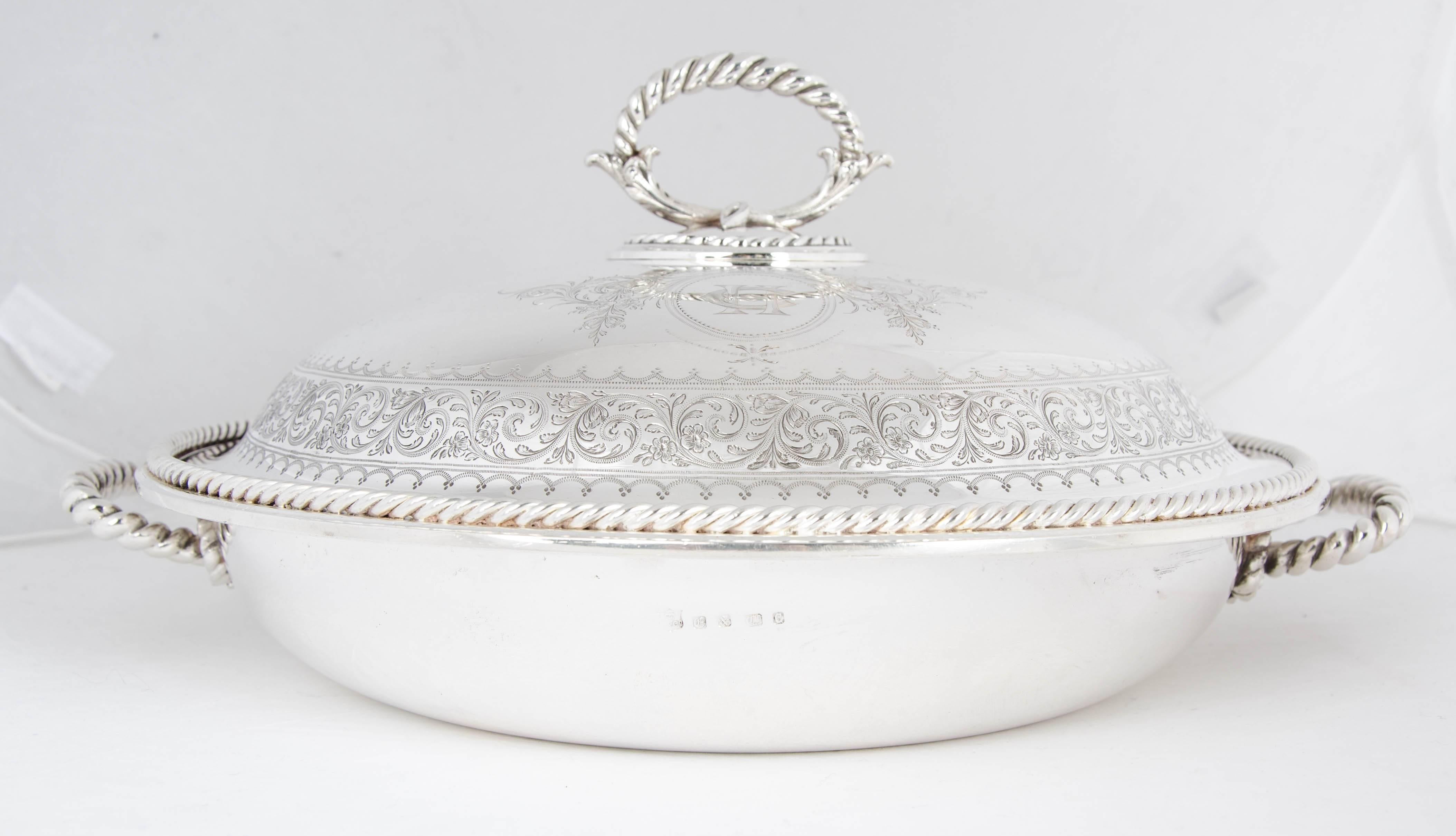 Late 19th Century Three Portion Entree Dish For Sale