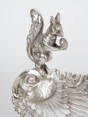 Silver Plate Squirrel Serving Dish C.1890