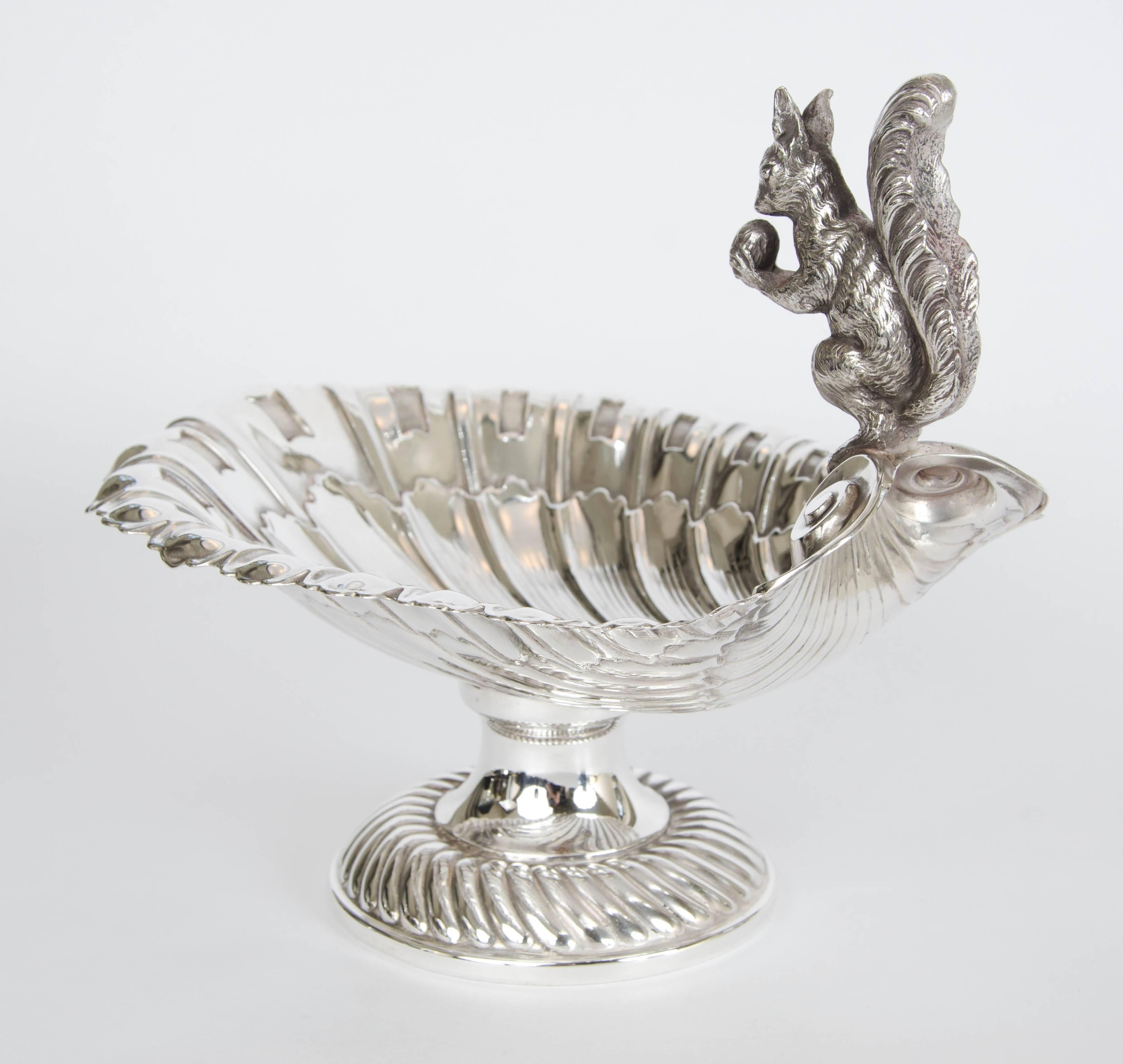 Silver Plate Squirrel Serving Dish C.1890 For Sale 1