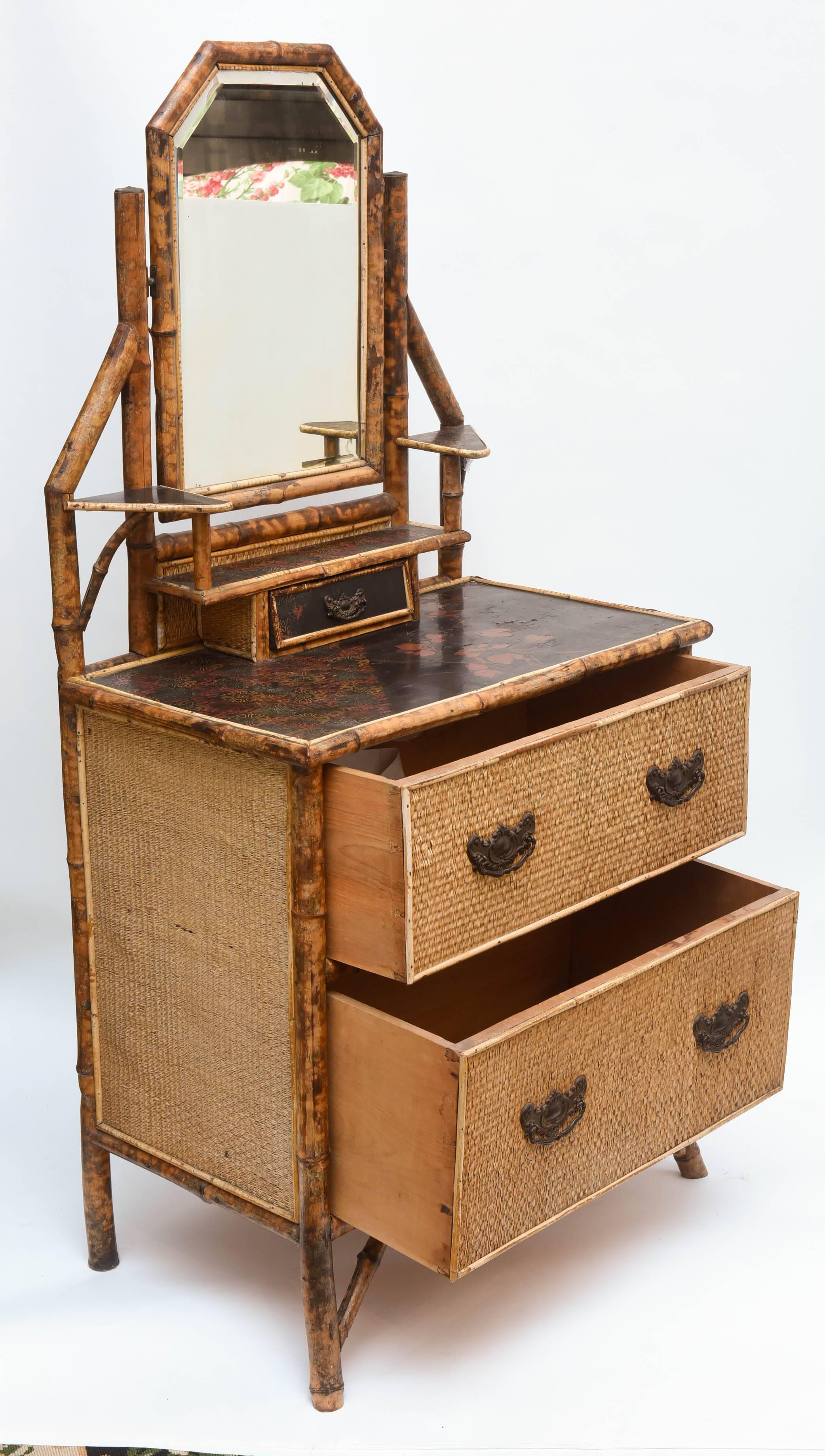 19th Century English Bamboo Dresser 2