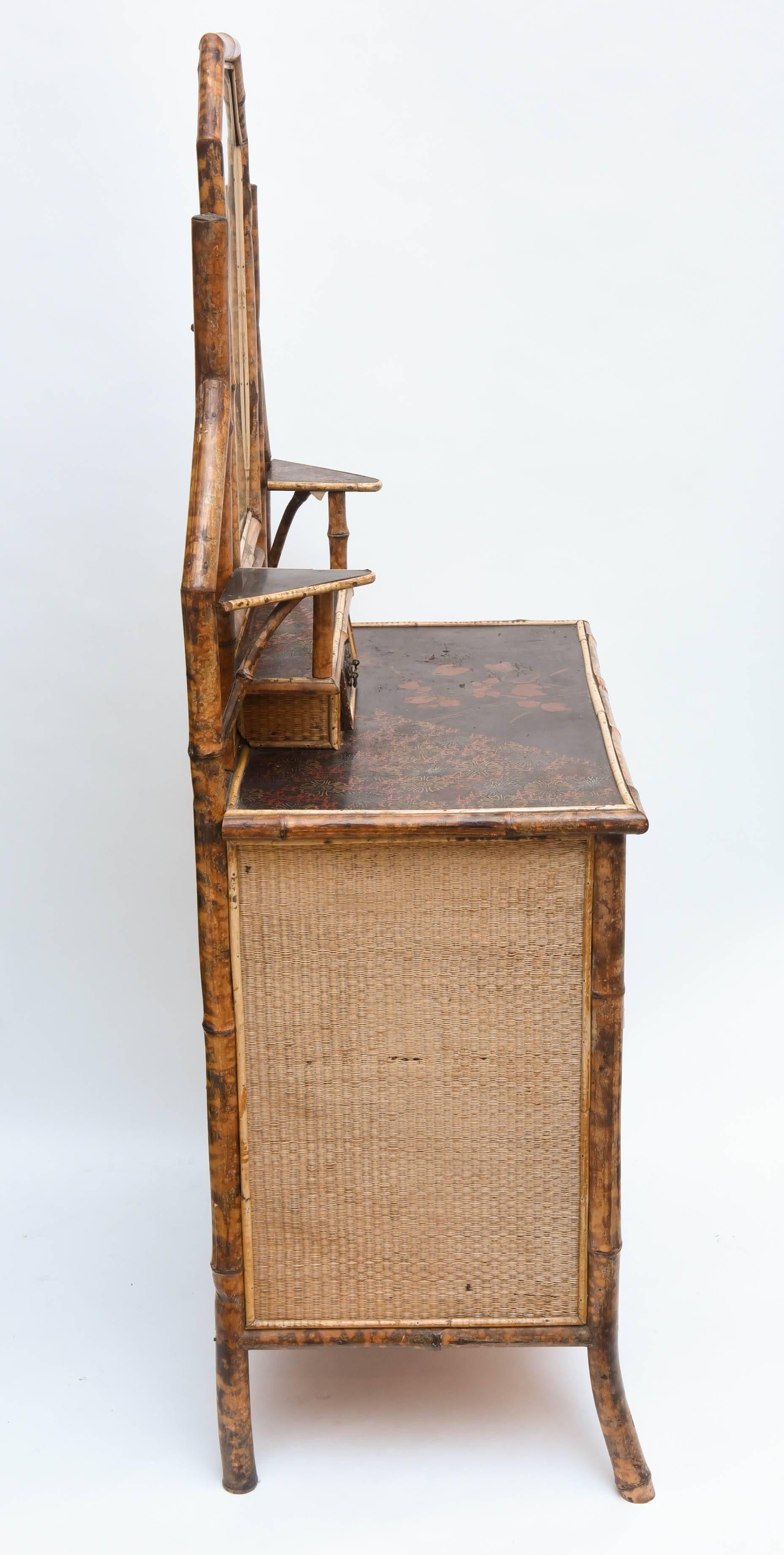 19th Century English Bamboo Dresser 4