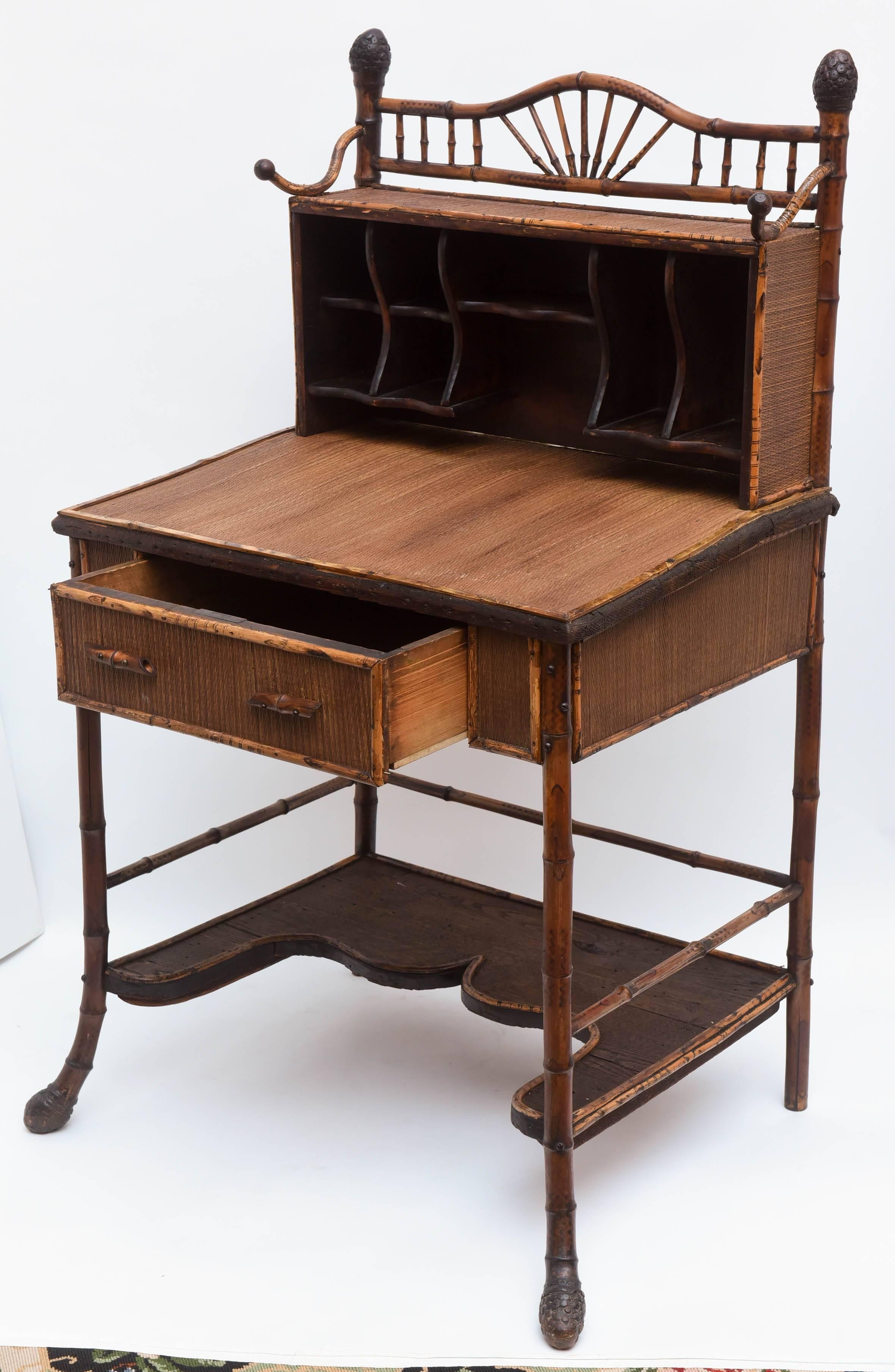 19th Century English Bamboo Desk 2