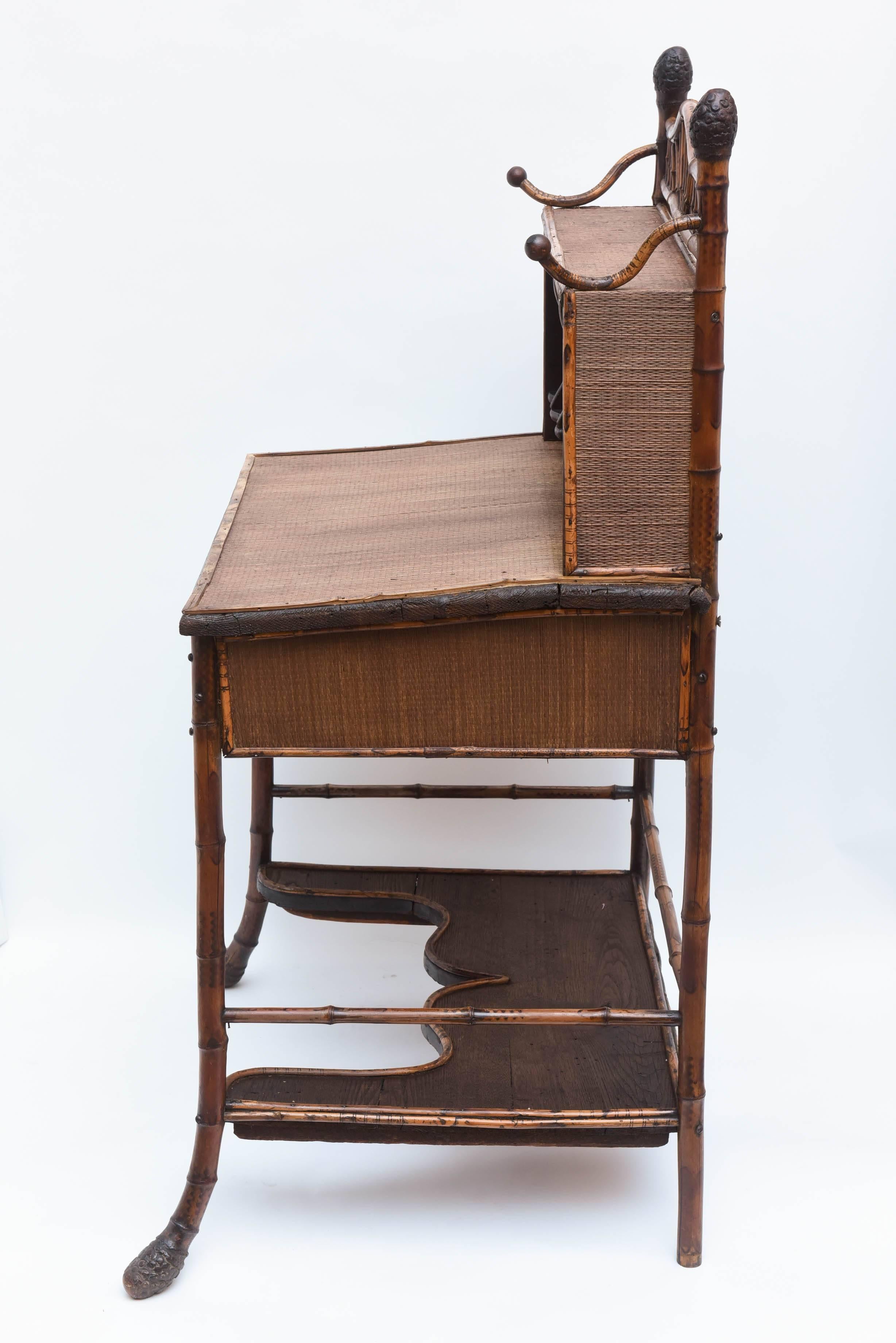 19th Century English Bamboo Desk 5