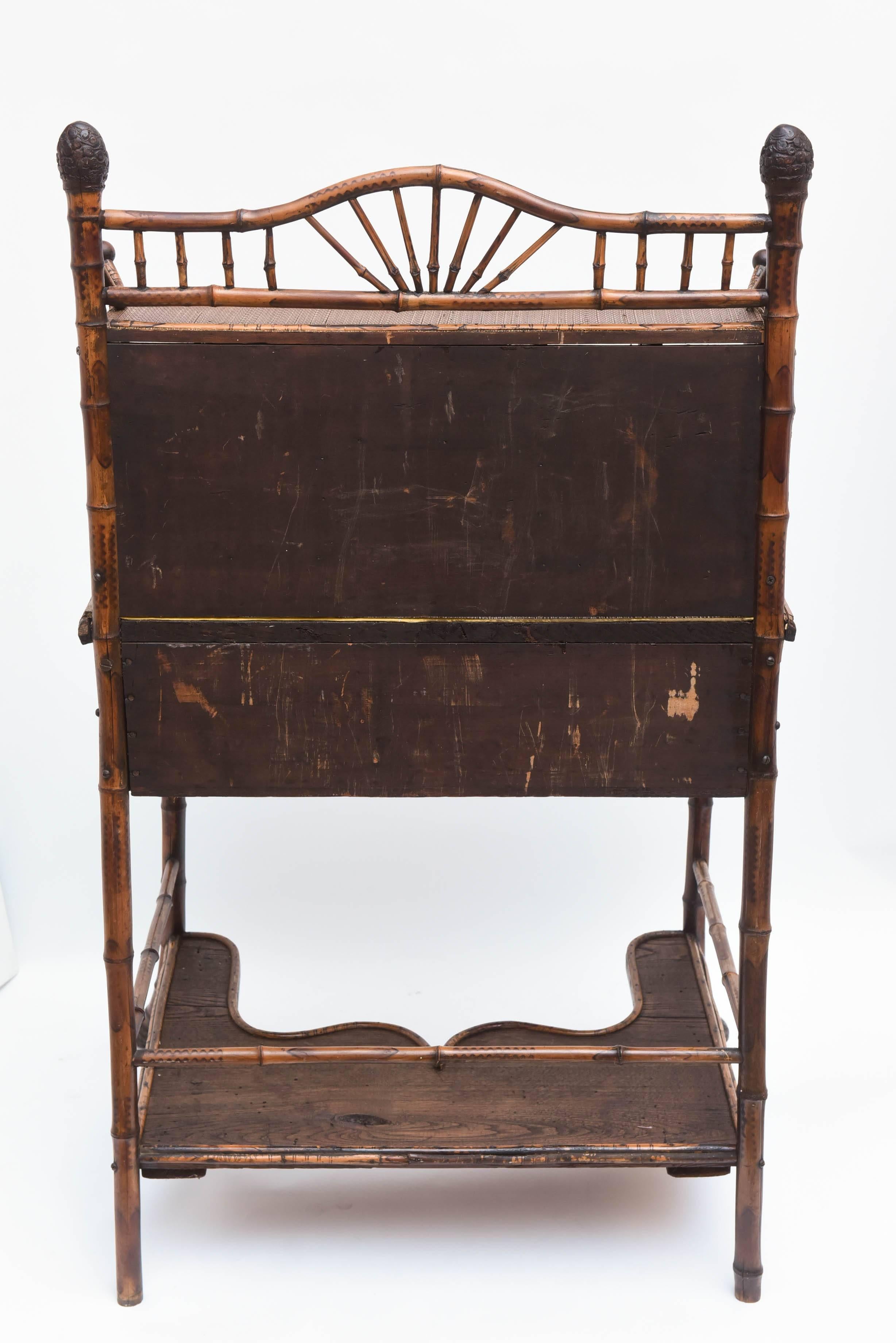 19th Century English Bamboo Desk 6