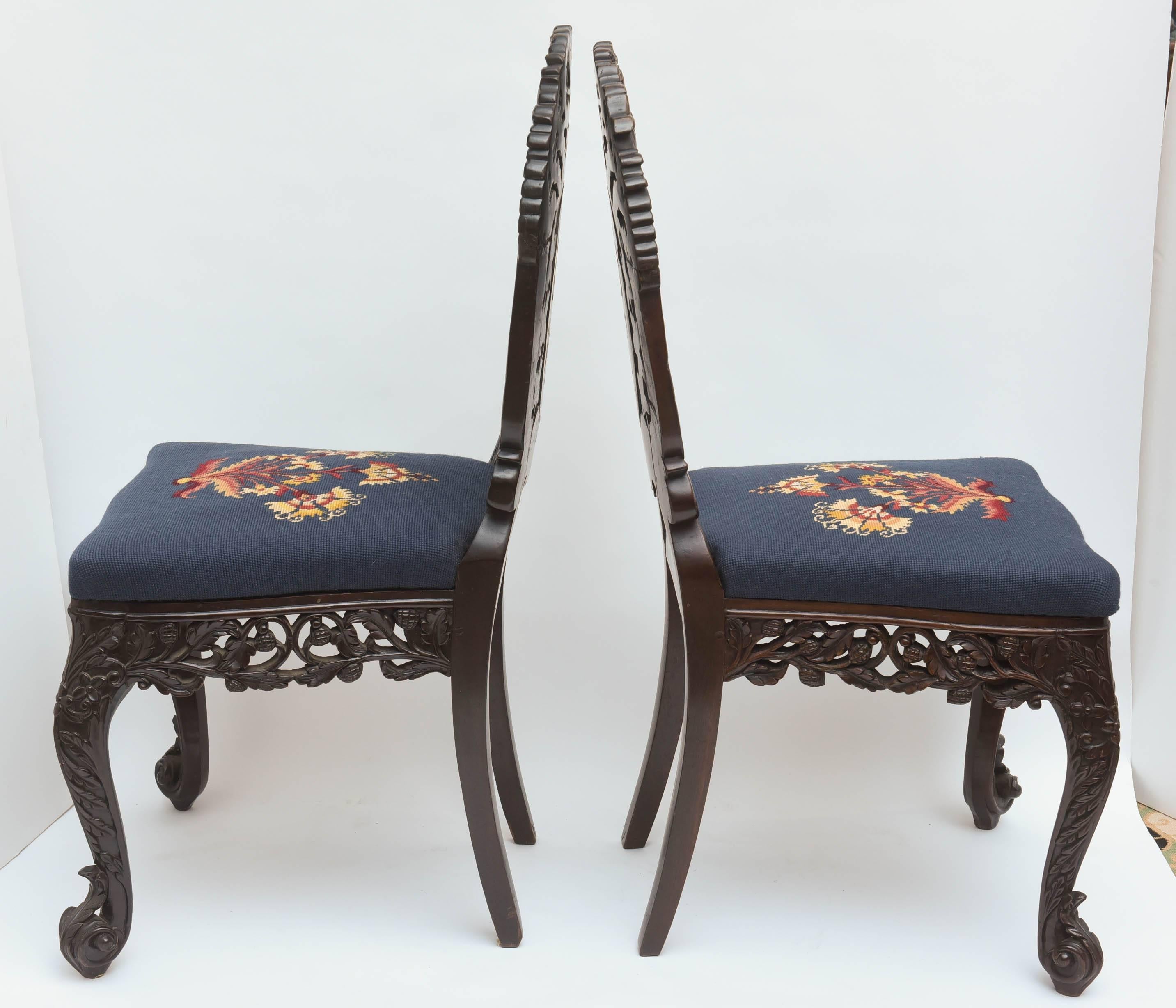 Superb Set of Six 19th Century Anglo-Indian Side Chairs 2