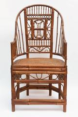 Pair of Lovely High Back Bamboo Arm Chairs
