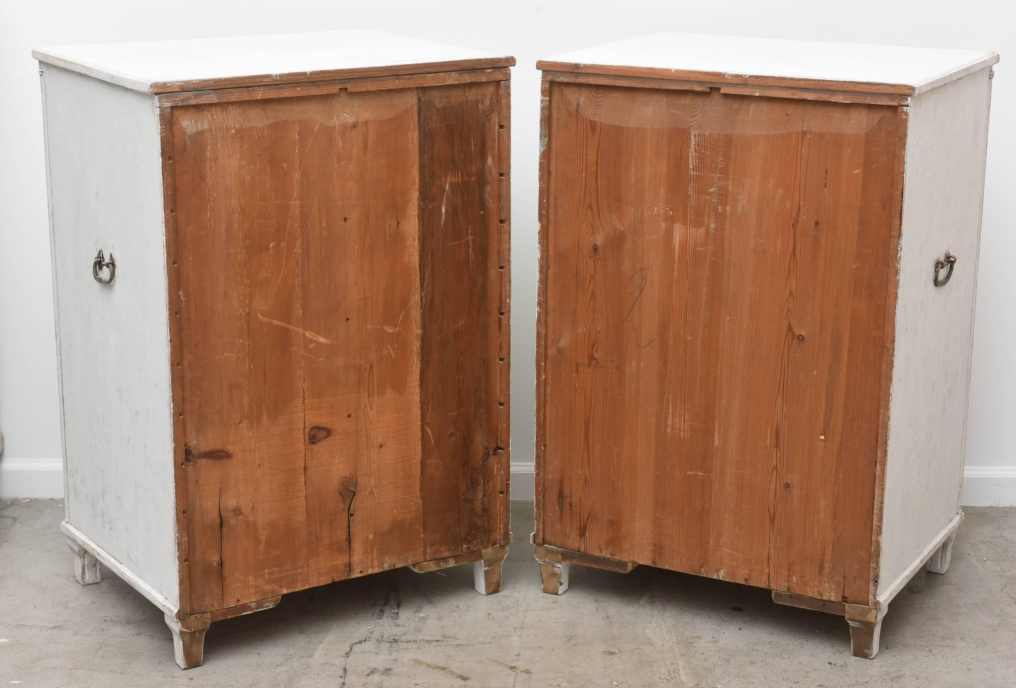 Pair of Antique Swedish Painted Cabinets Late 19th Century For Sale 4