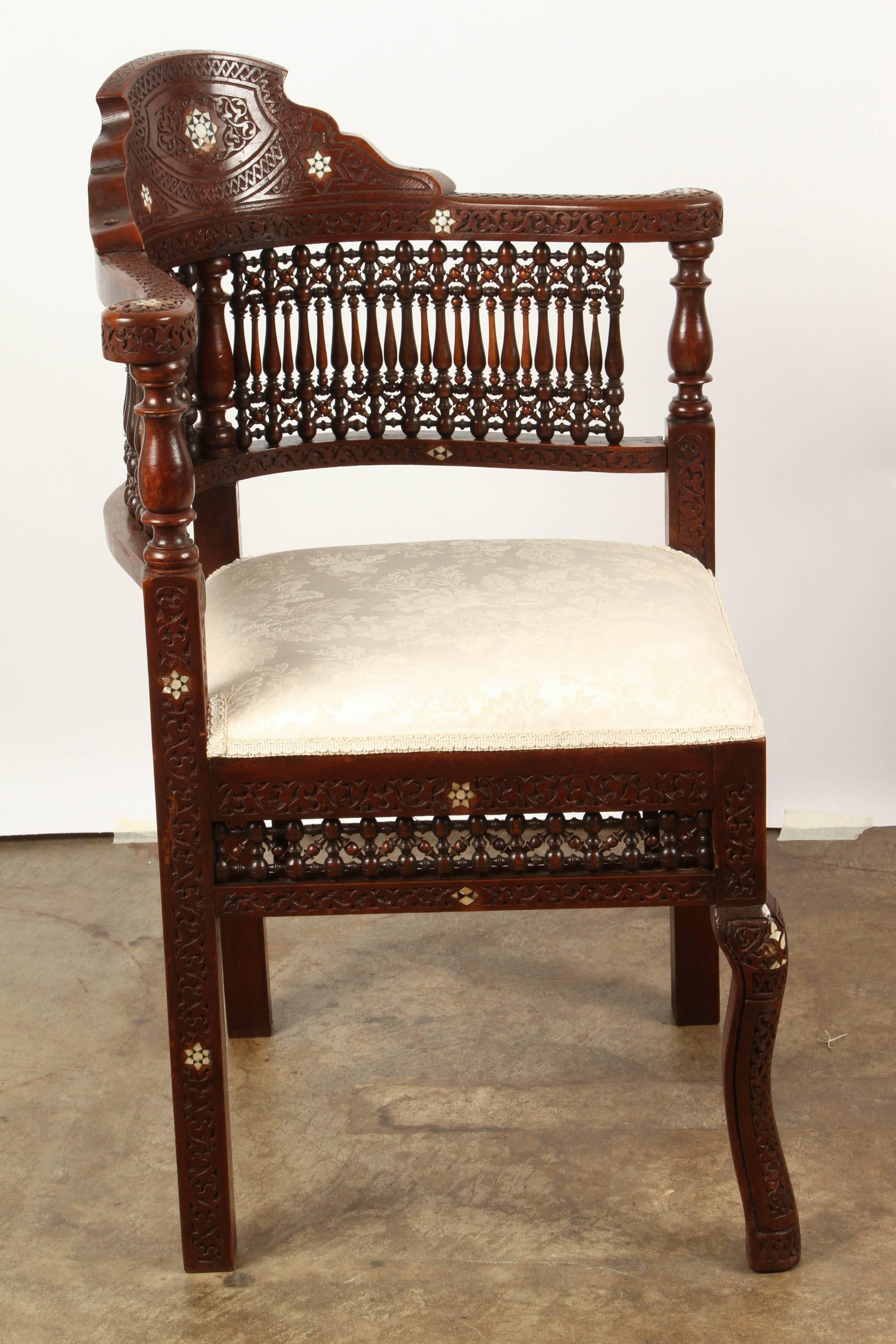 Pair of Moroccan Corner Chairs 1