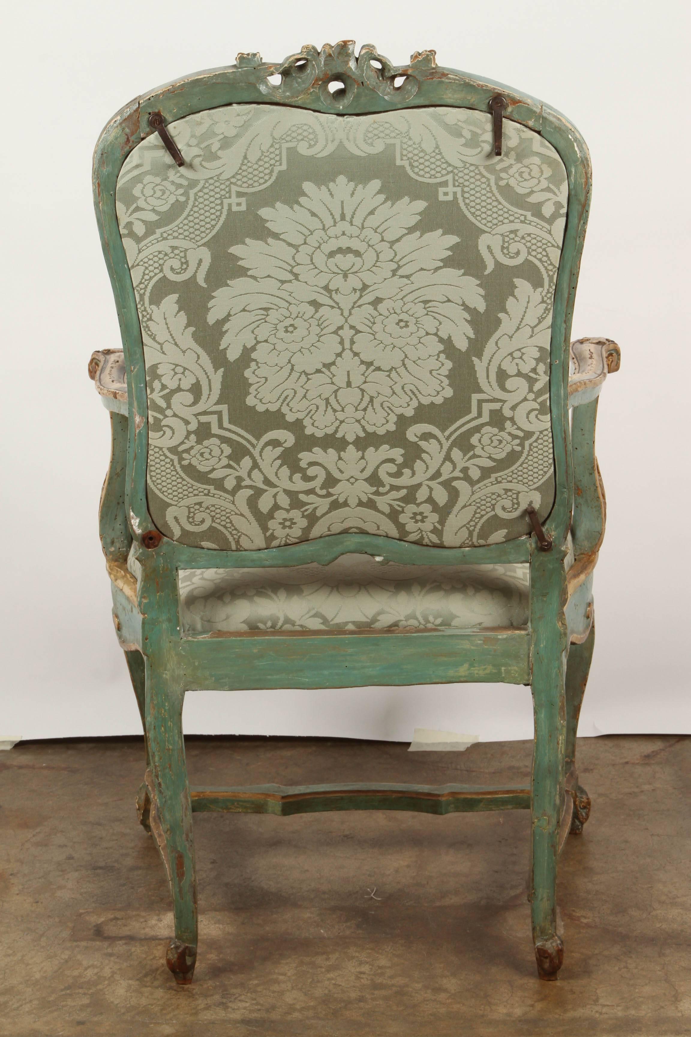 Fine Venetian Rococo Arm Chair 1