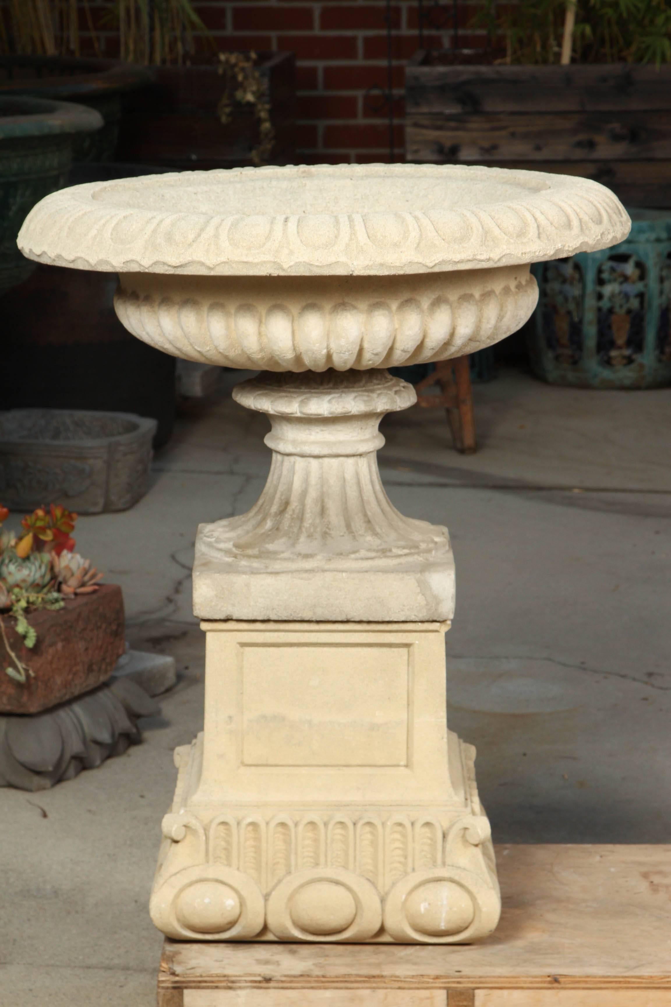 Of classic form on later bases of cast material similar to Haddenstone.