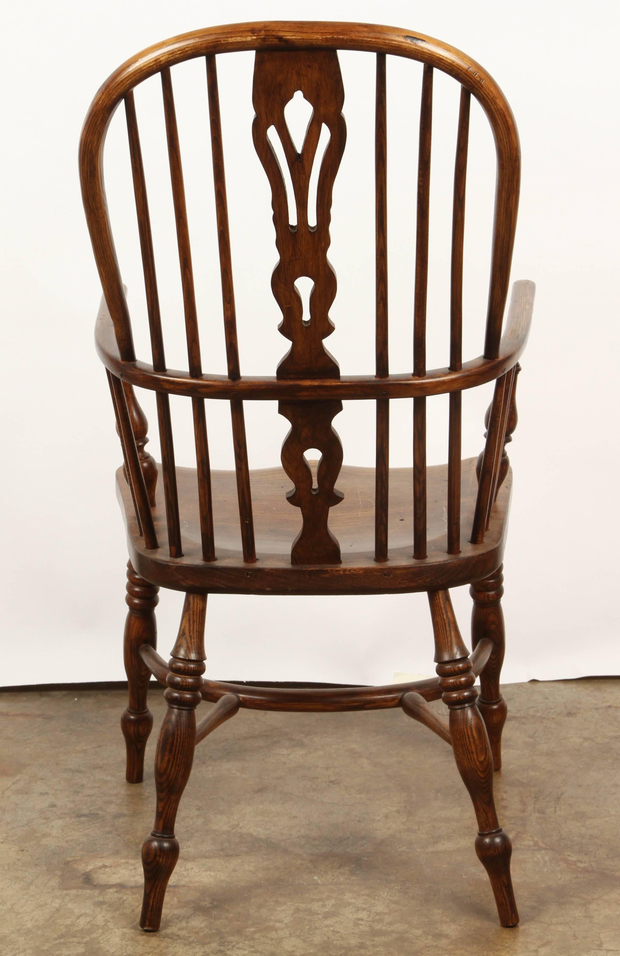 One English Yew High Back Chair 2