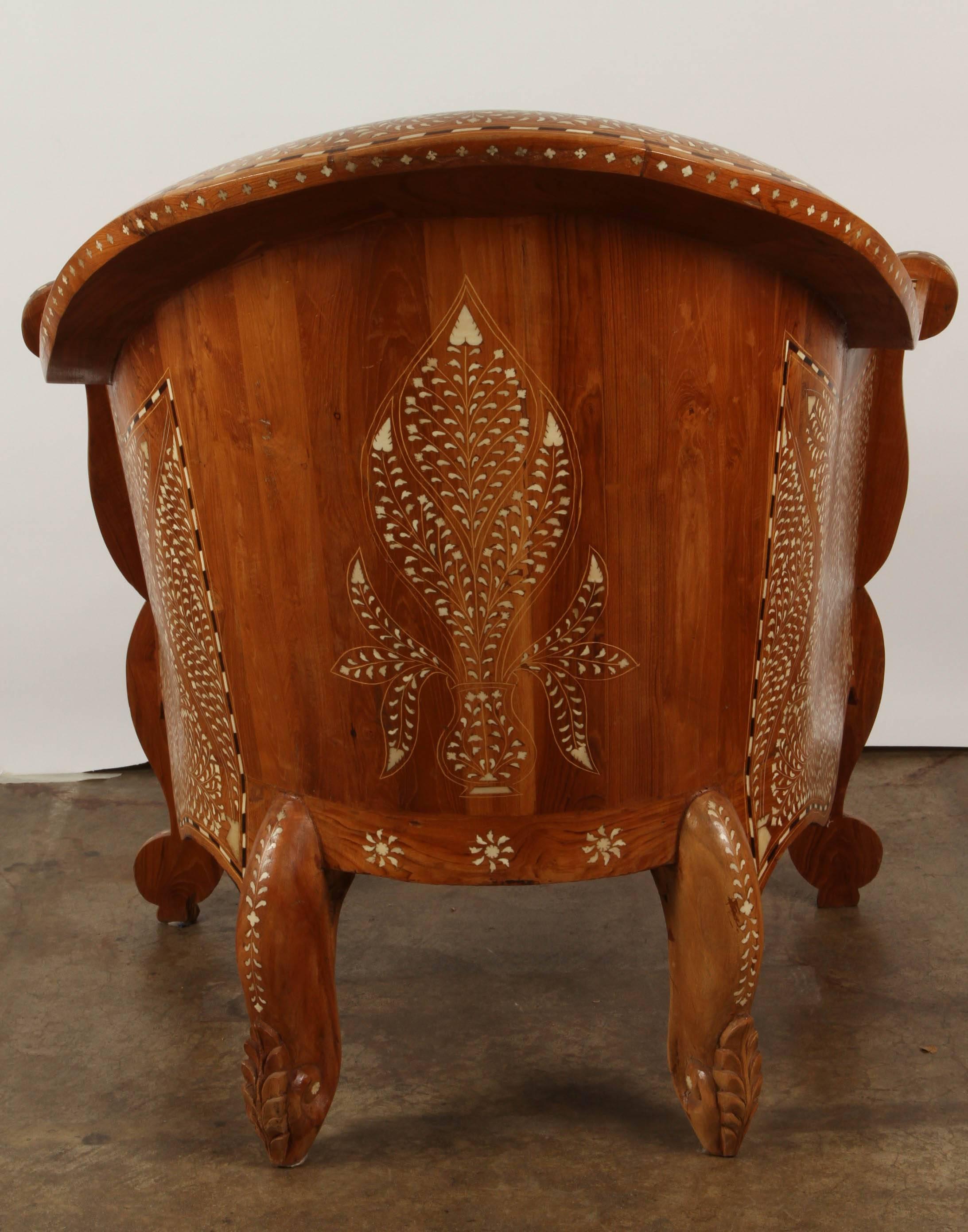 Pair of Inlaid Indian Chairs 5
