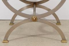 Steel and Brass Curule Bench