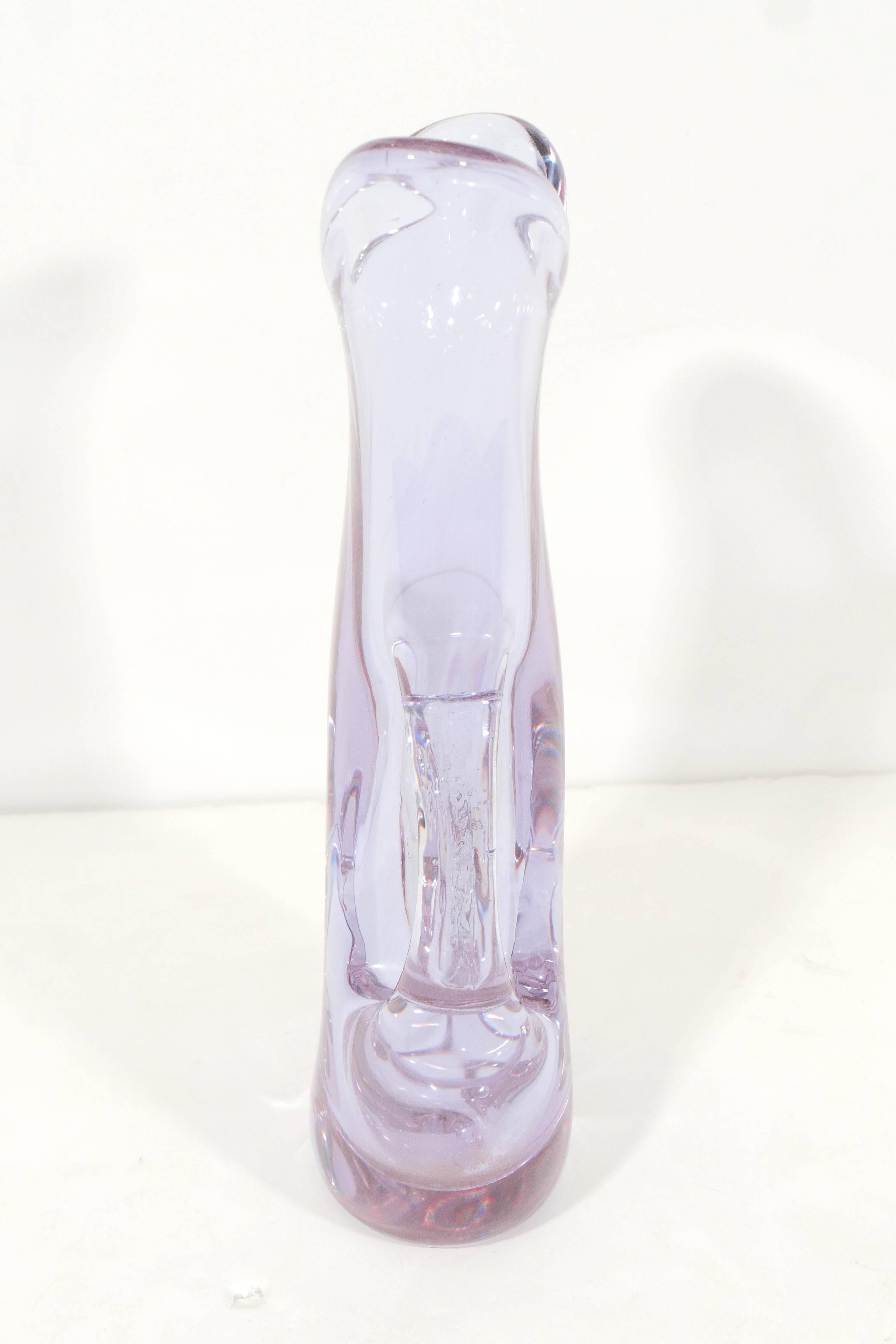 Crystal Sevres Alexandrite Color Changing Vase For Sale