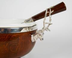 Antique English Salad Bowl with Serving Pieces