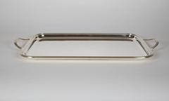 Vintage Hotel Silver Tray with Handles