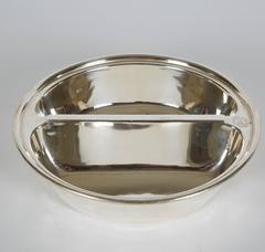 Vintage Hotel Silver Round Serving Dish