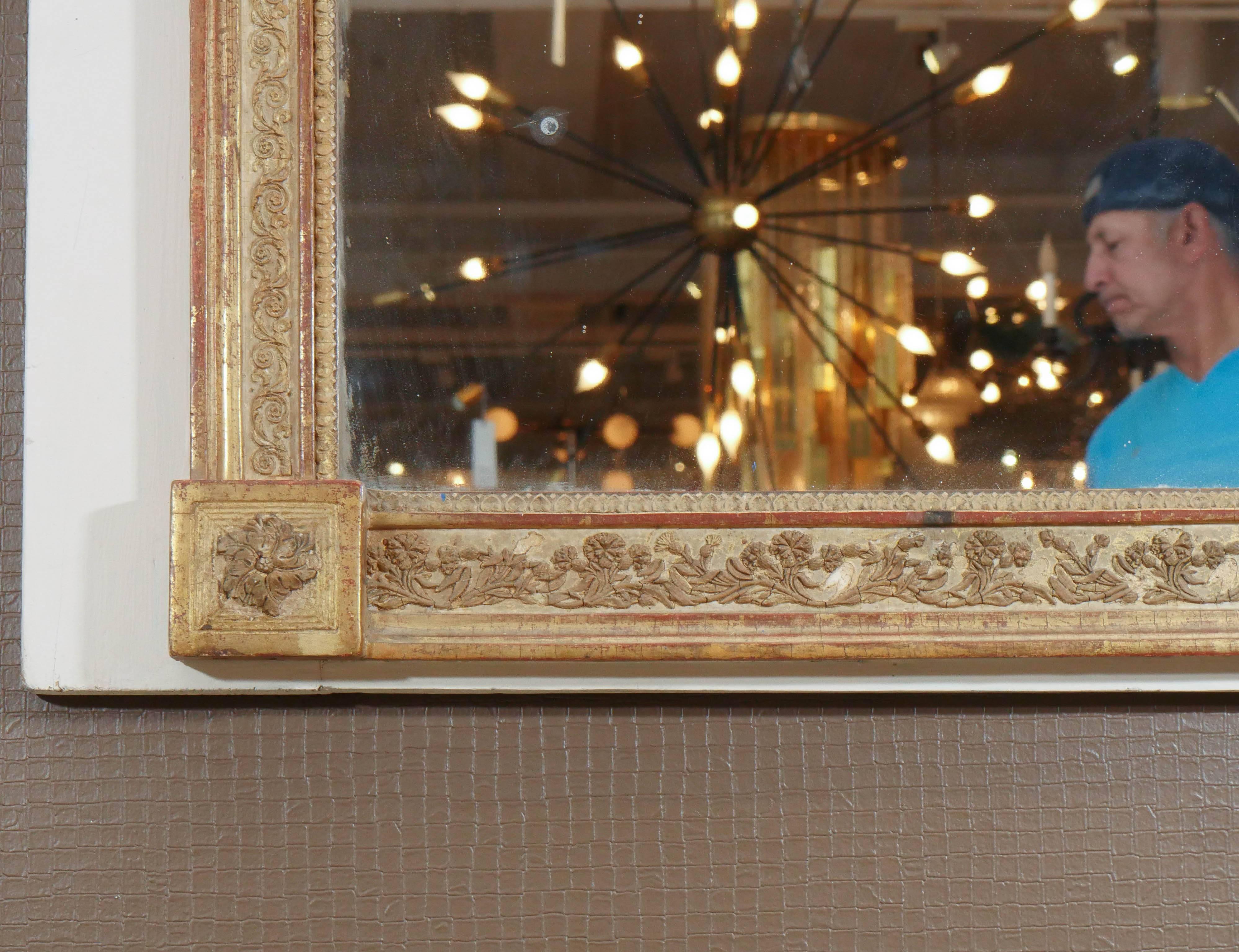 French 19th Century Mirror Trumeau In Excellent Condition In New Jersey City, NJ