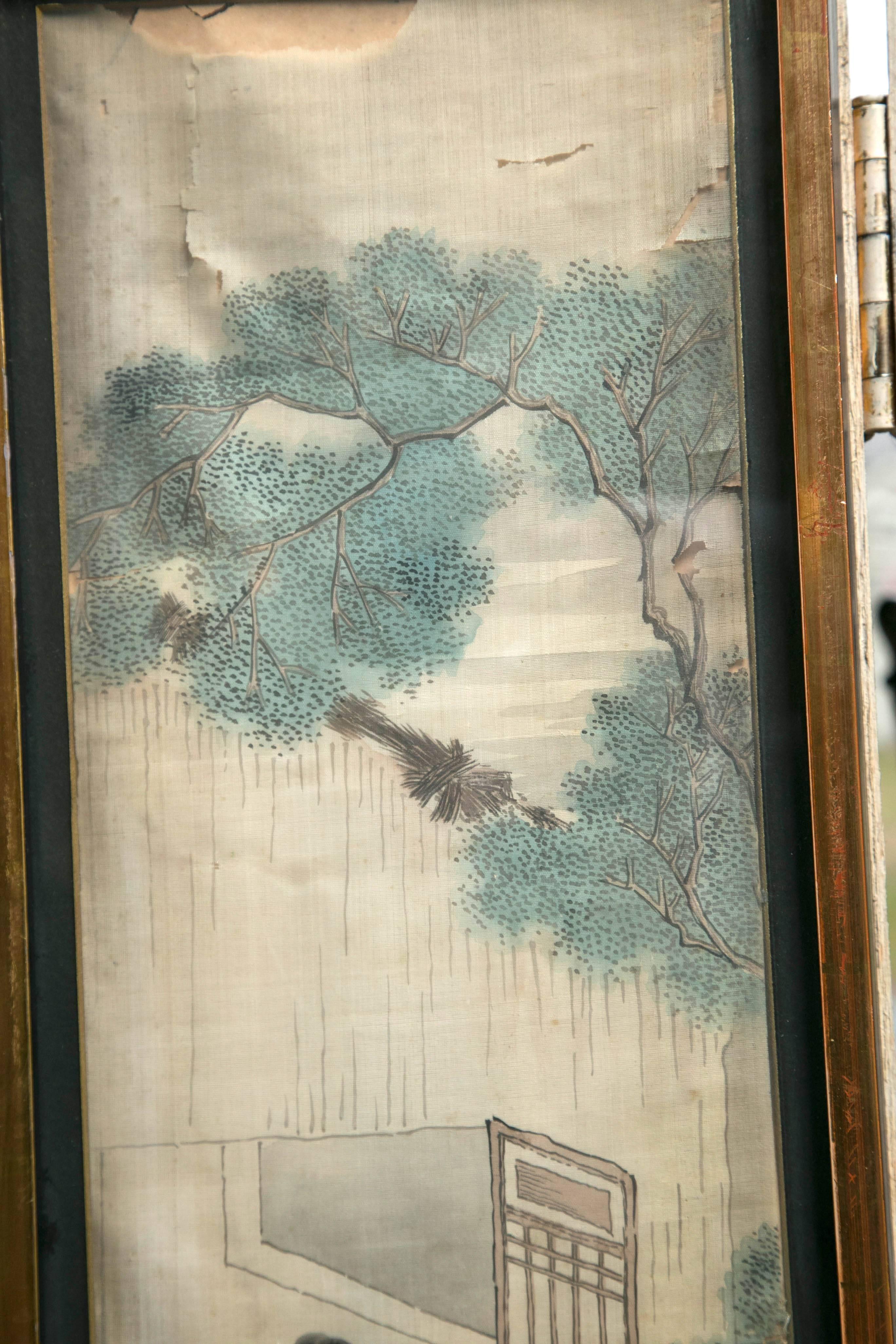 chinese silk panels