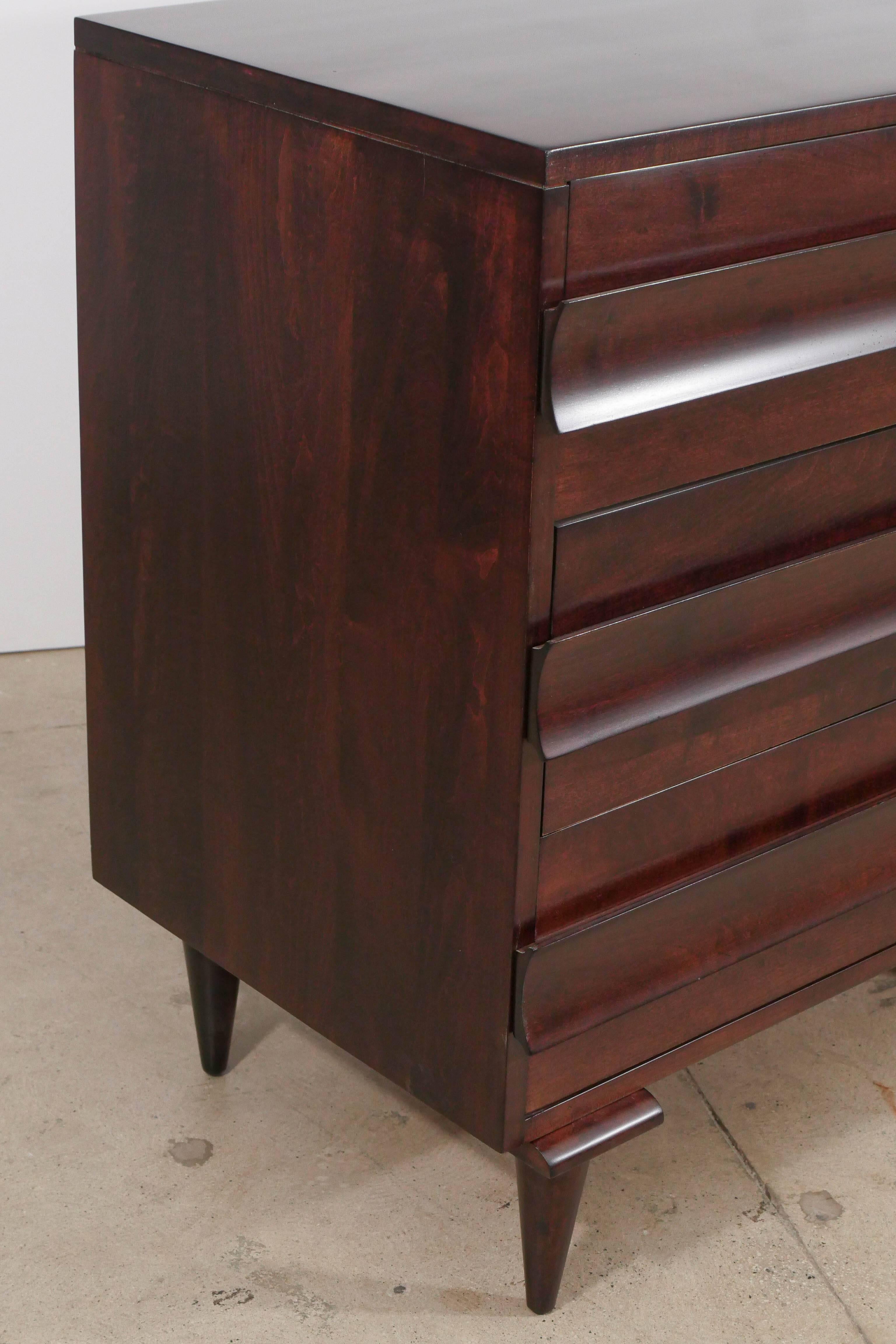 Walnut Modernist Dresser by Carlo di Carli for Singer & Sons