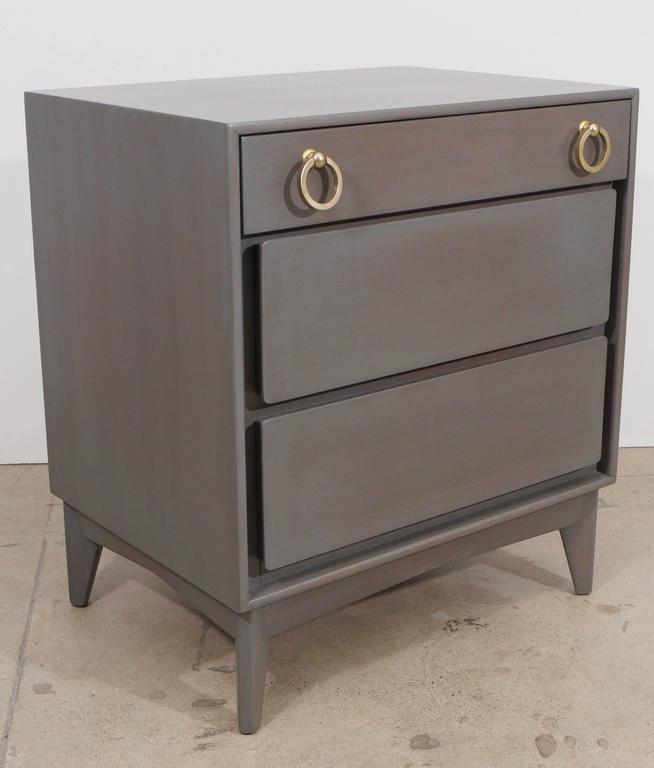 Pair of Midcentury Driftwood Grey Night Stands at 1stdibs