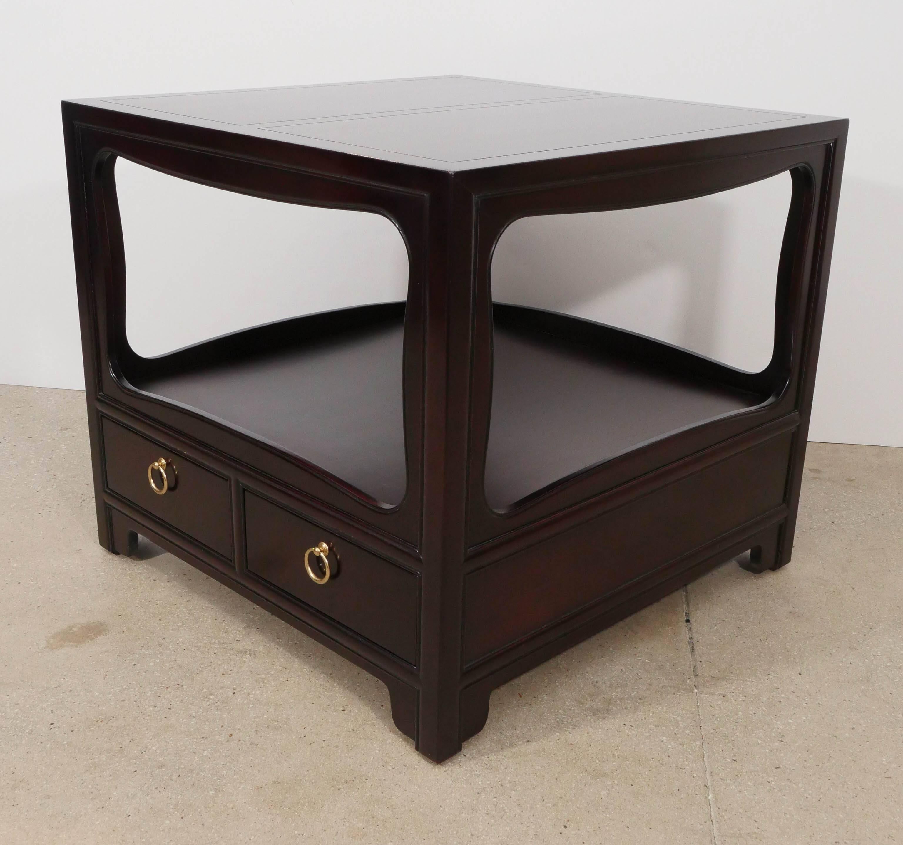 Pair of Mahogany End Tables by Michael Taylor for Baker In Excellent Condition In New York, NY