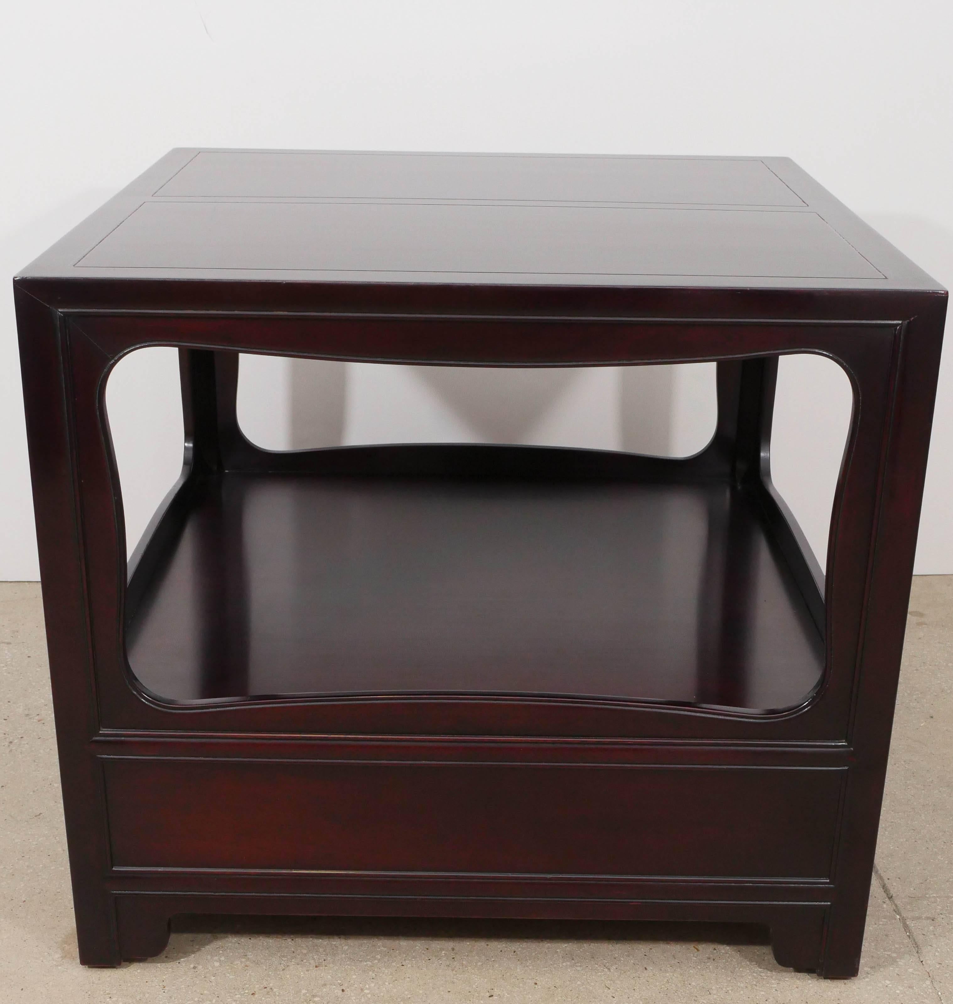 Pair of Mahogany End Tables by Michael Taylor for Baker 2