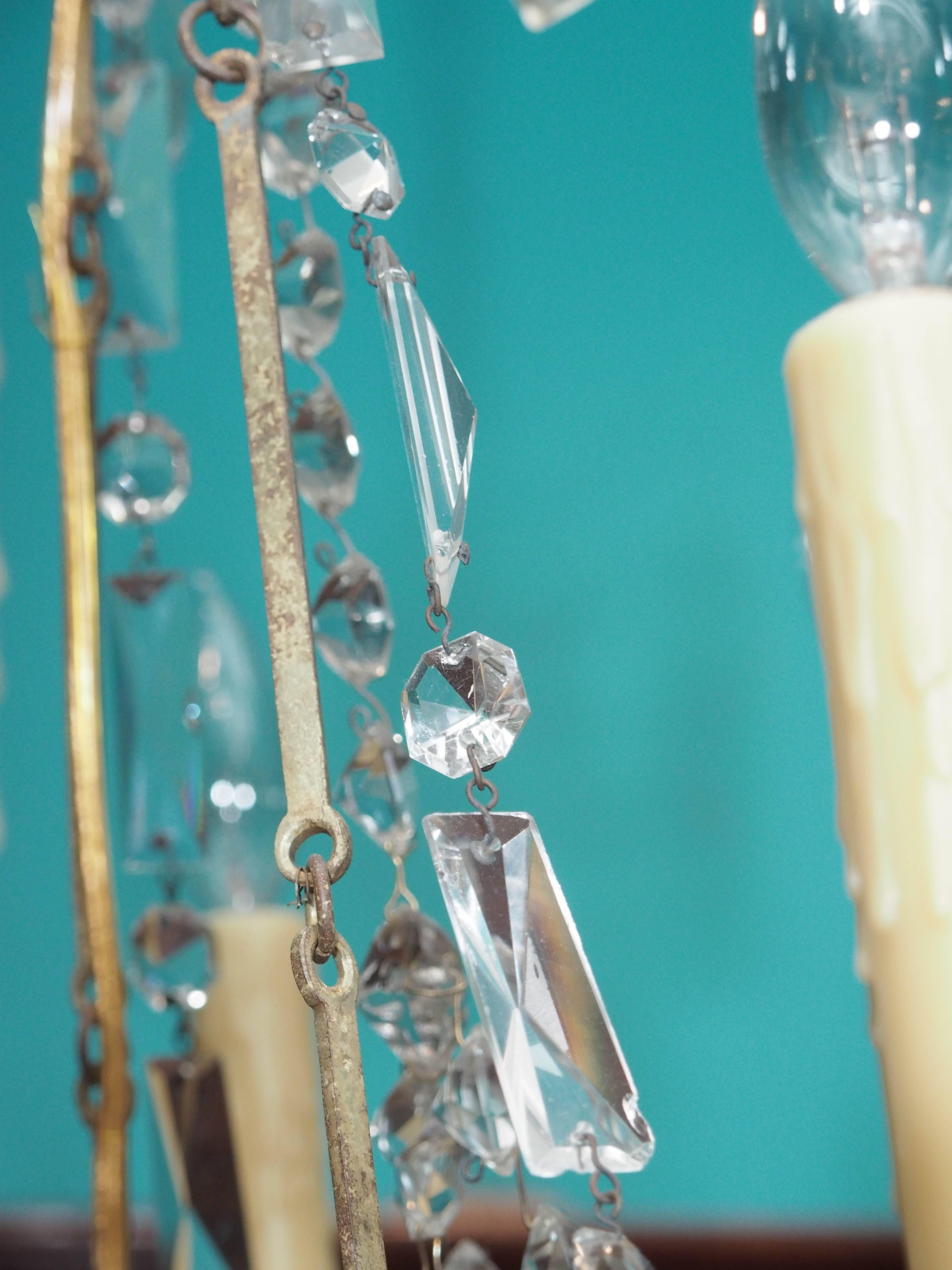 Small French Charles X Period Crystal Chandelier In Good Condition In New Orleans, LA