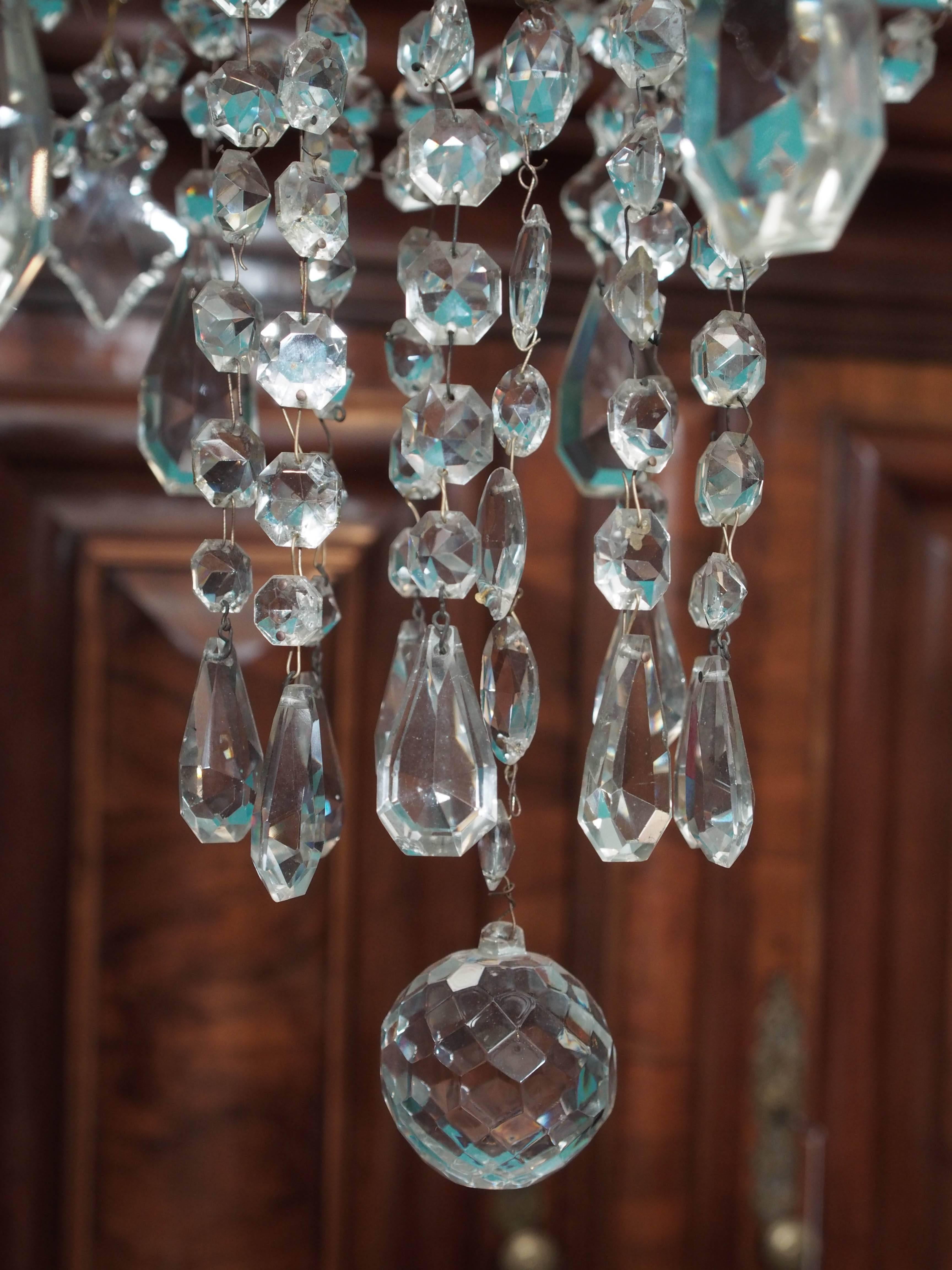 Small French Charles X Period Crystal Chandelier 1
