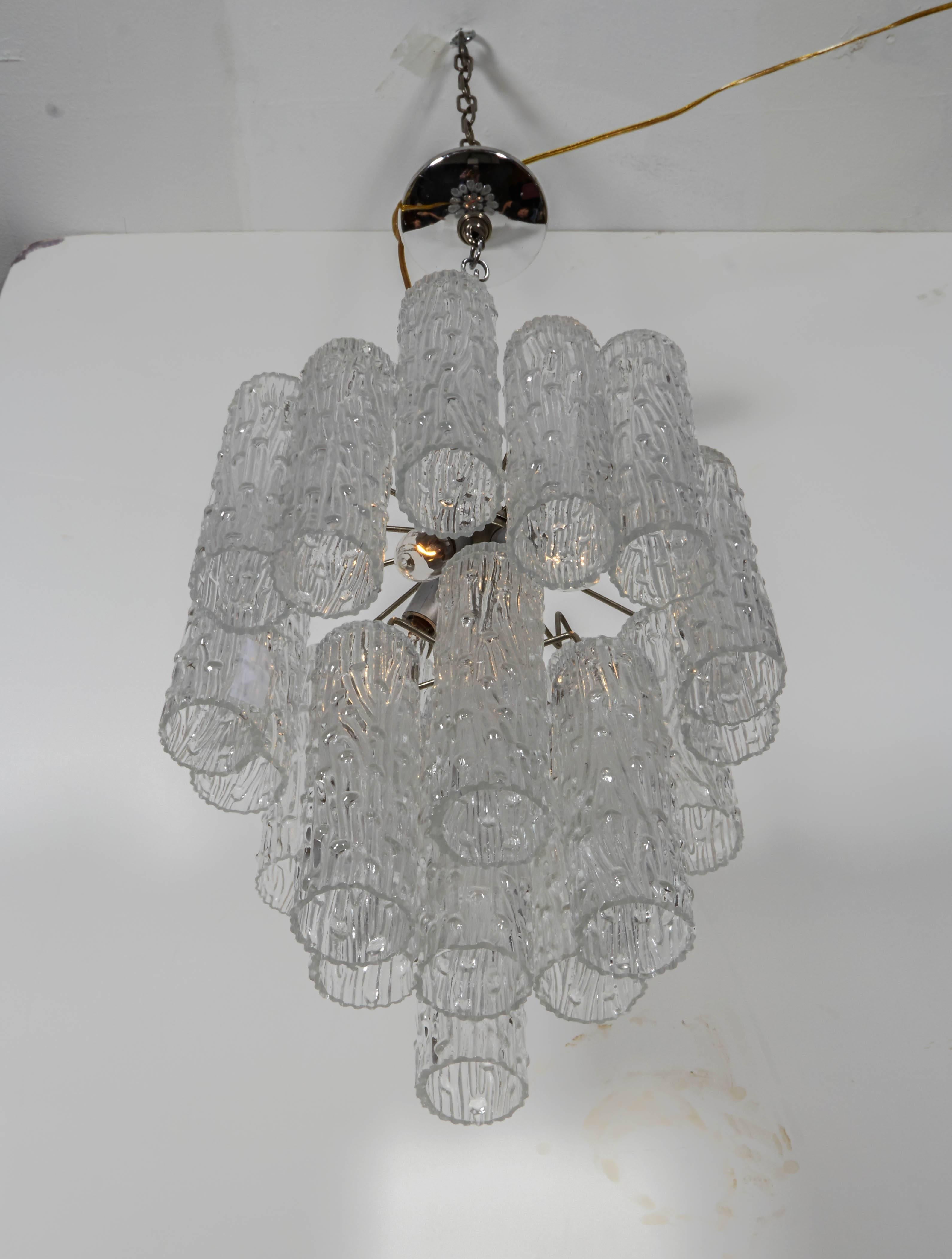 Lovely Murano Tronchi Chandelier In Good Condition In New York, NY