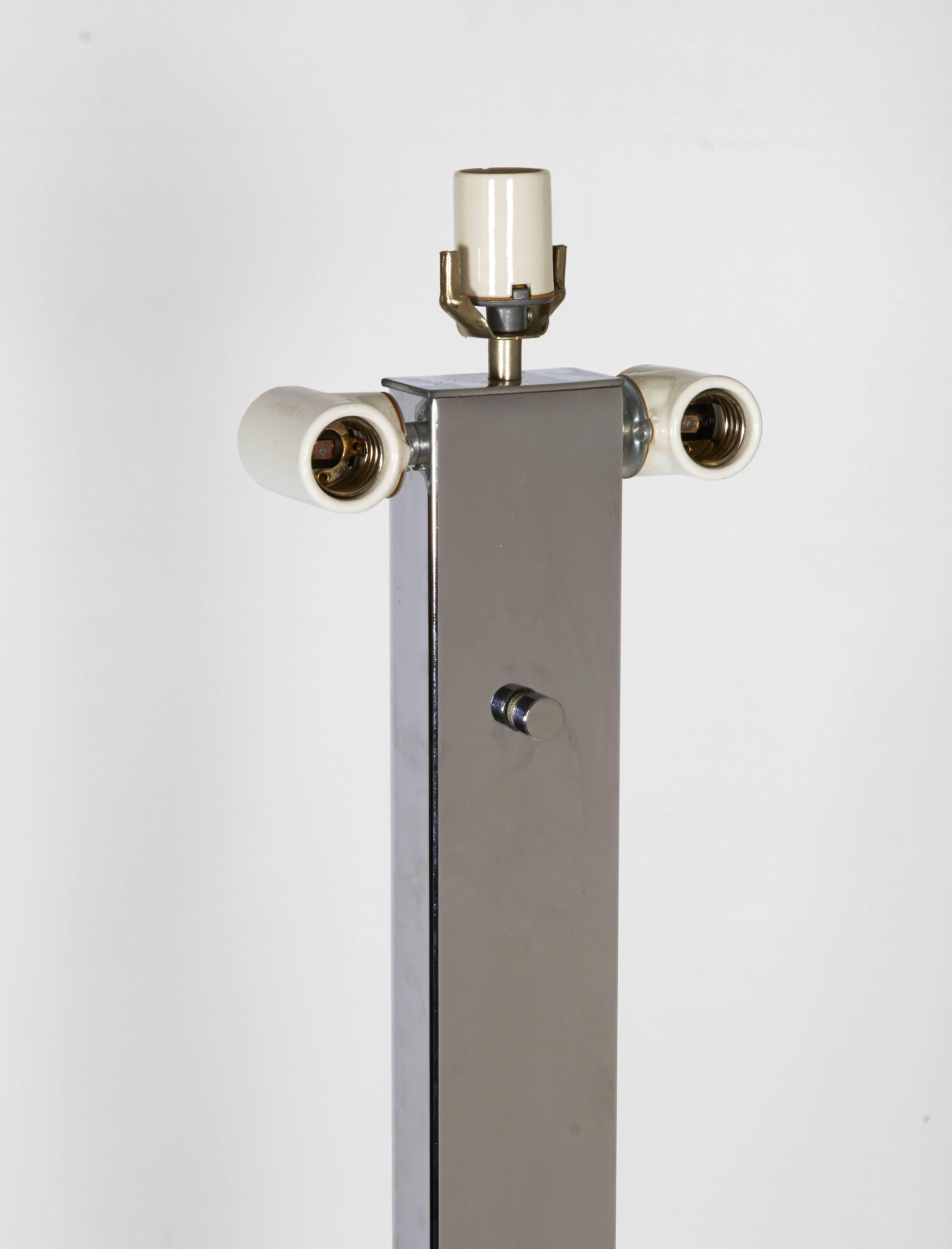 American Chrome Tower Lamp by Milo Baughman for George Kovacs