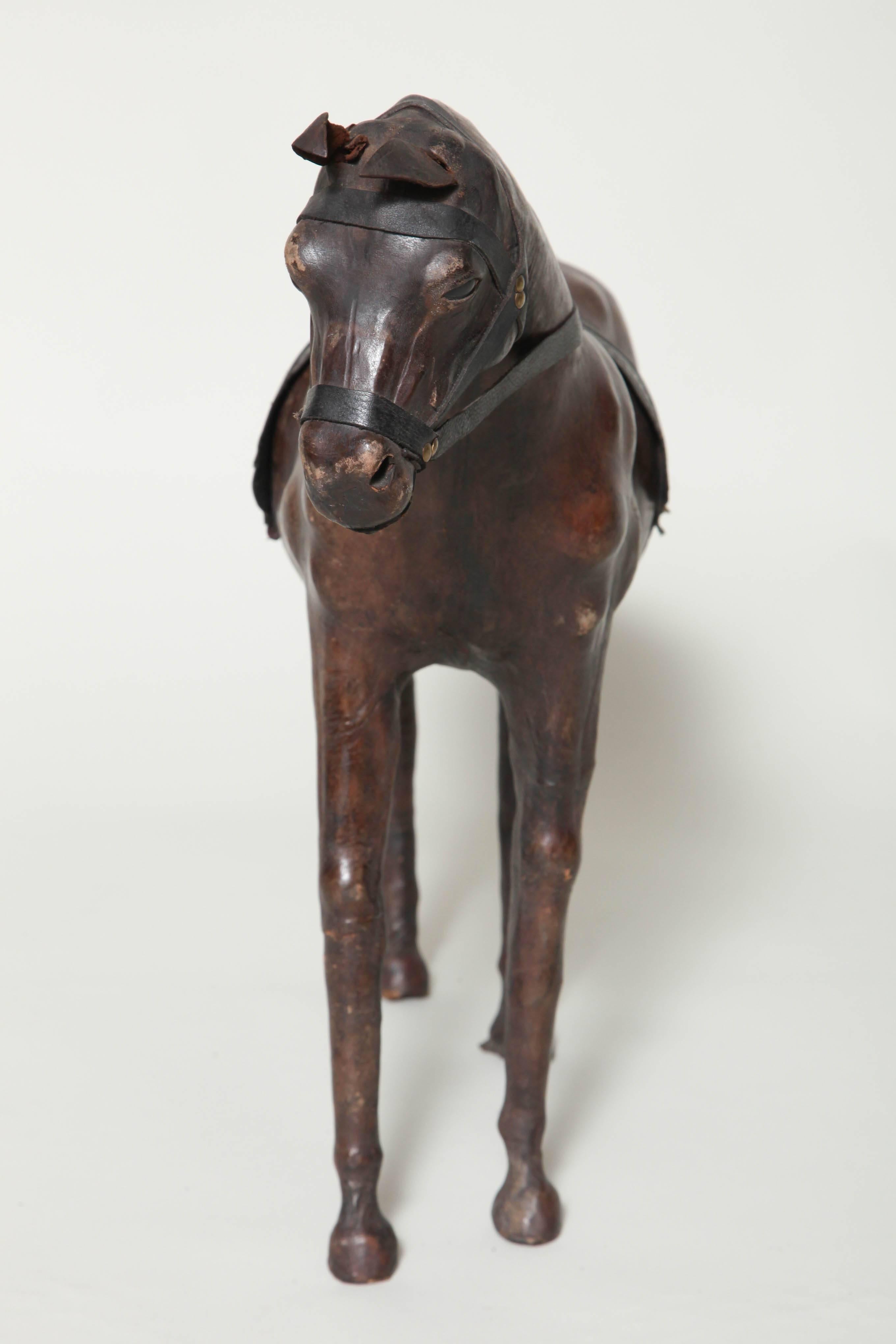 Decorative Leather Horse In Good Condition In Greenwich, CT