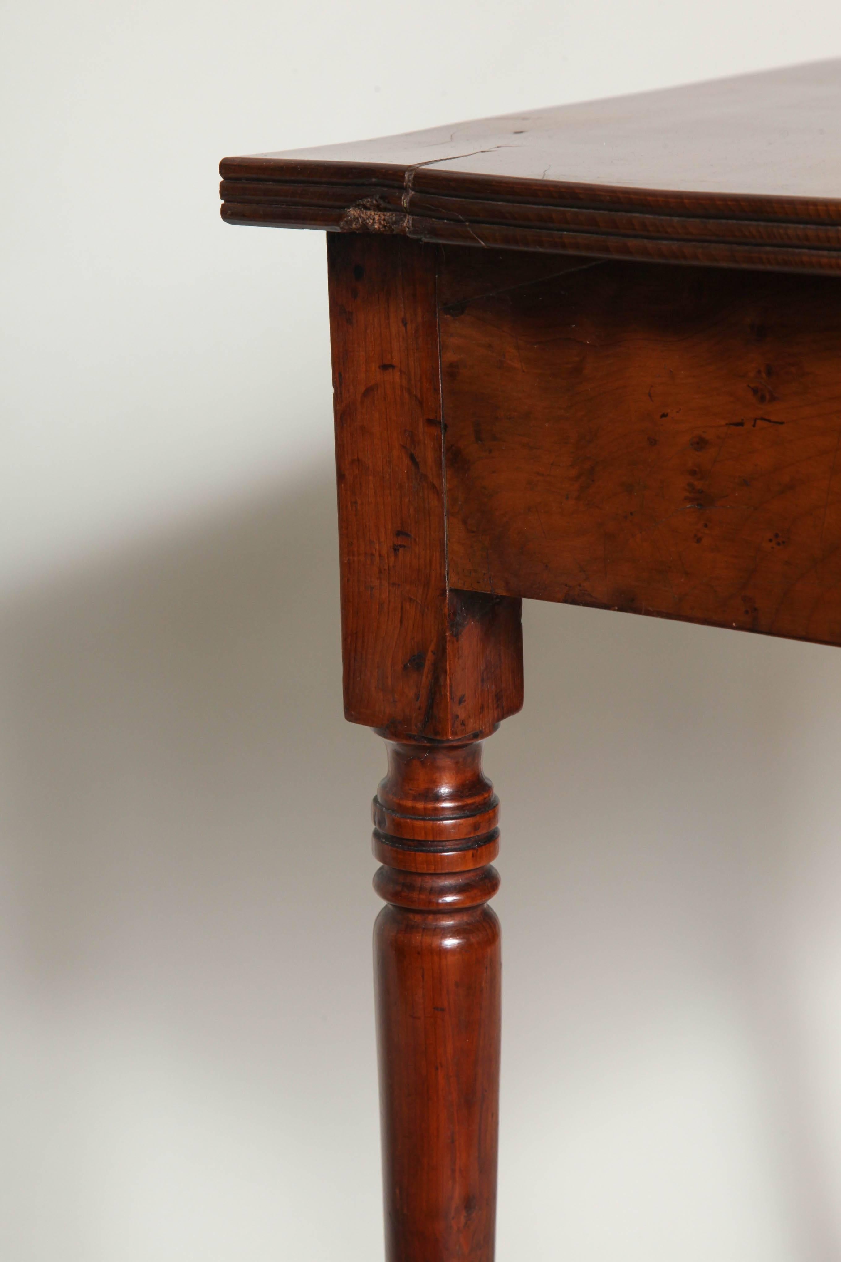 English Yew Wood Side Table For Sale