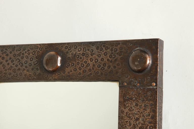 English Arts And Crafts Hammered Copper Mirror At 1stdibs Late 19th Century English Arts Crafts Hammered Copper Mirror For