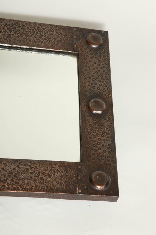 English Arts And Crafts Hammered Copper Mirror At 1stdibs English Arts Crafts Hammered Copper Mirror For 3