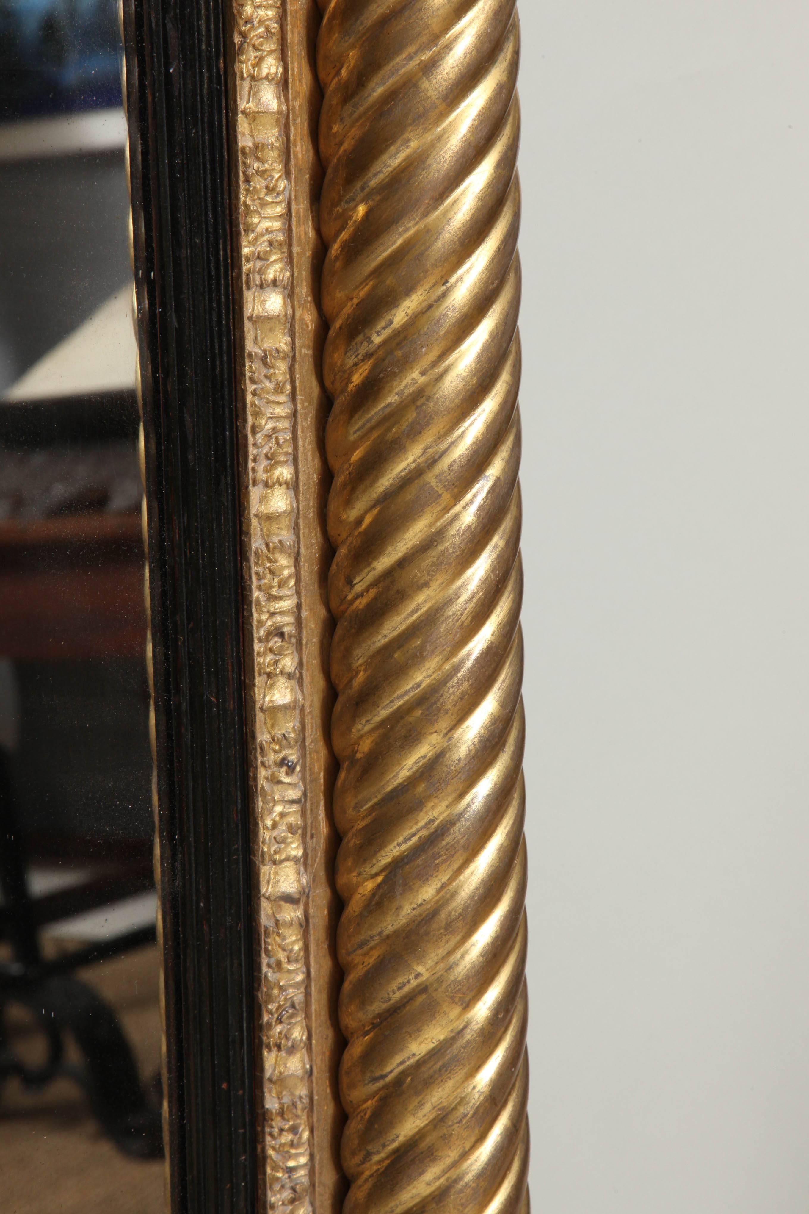 Giltwood Pair of Neoclassical Pier Mirrors