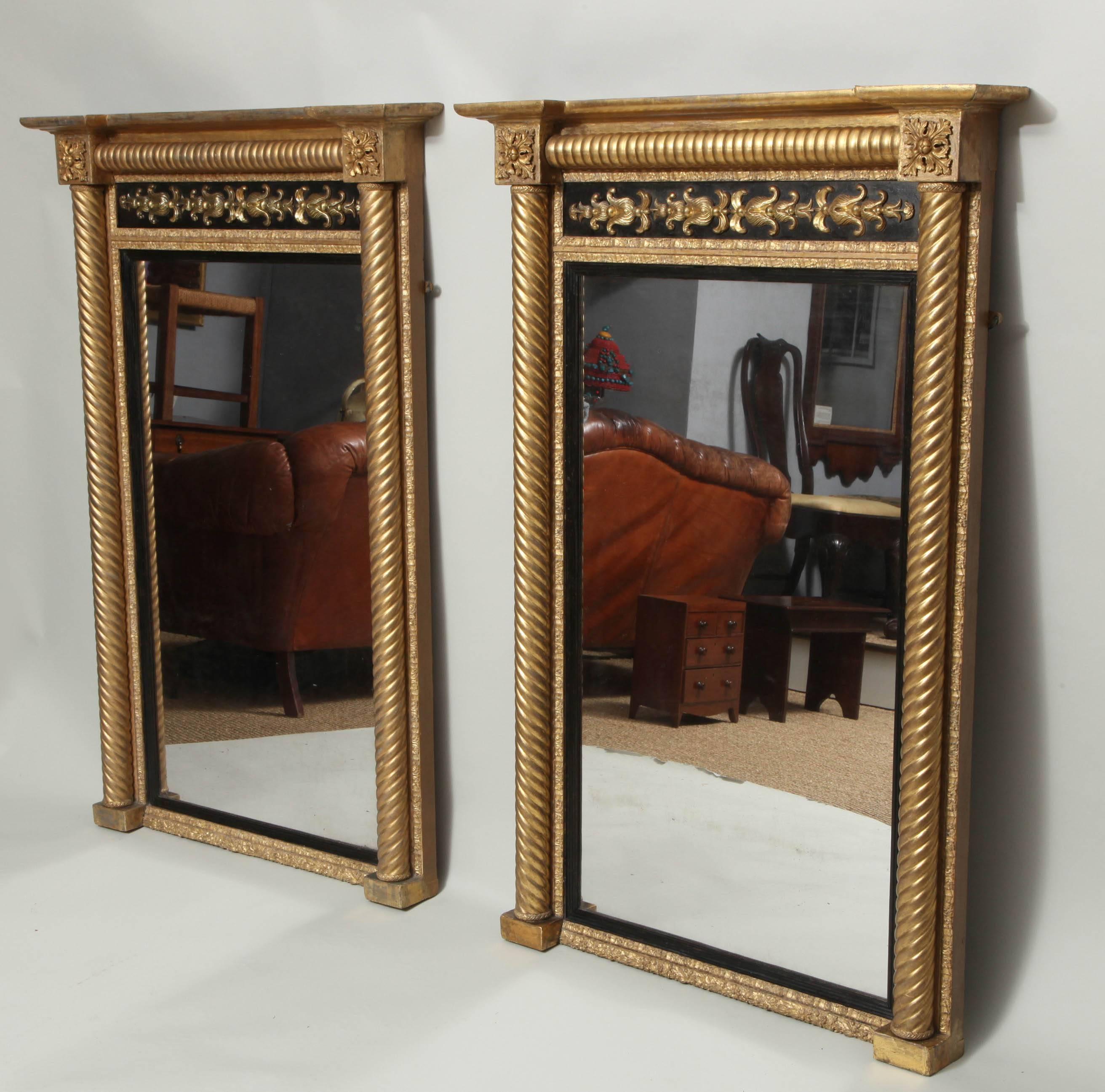 Pair of Neoclassical Pier Mirrors 3