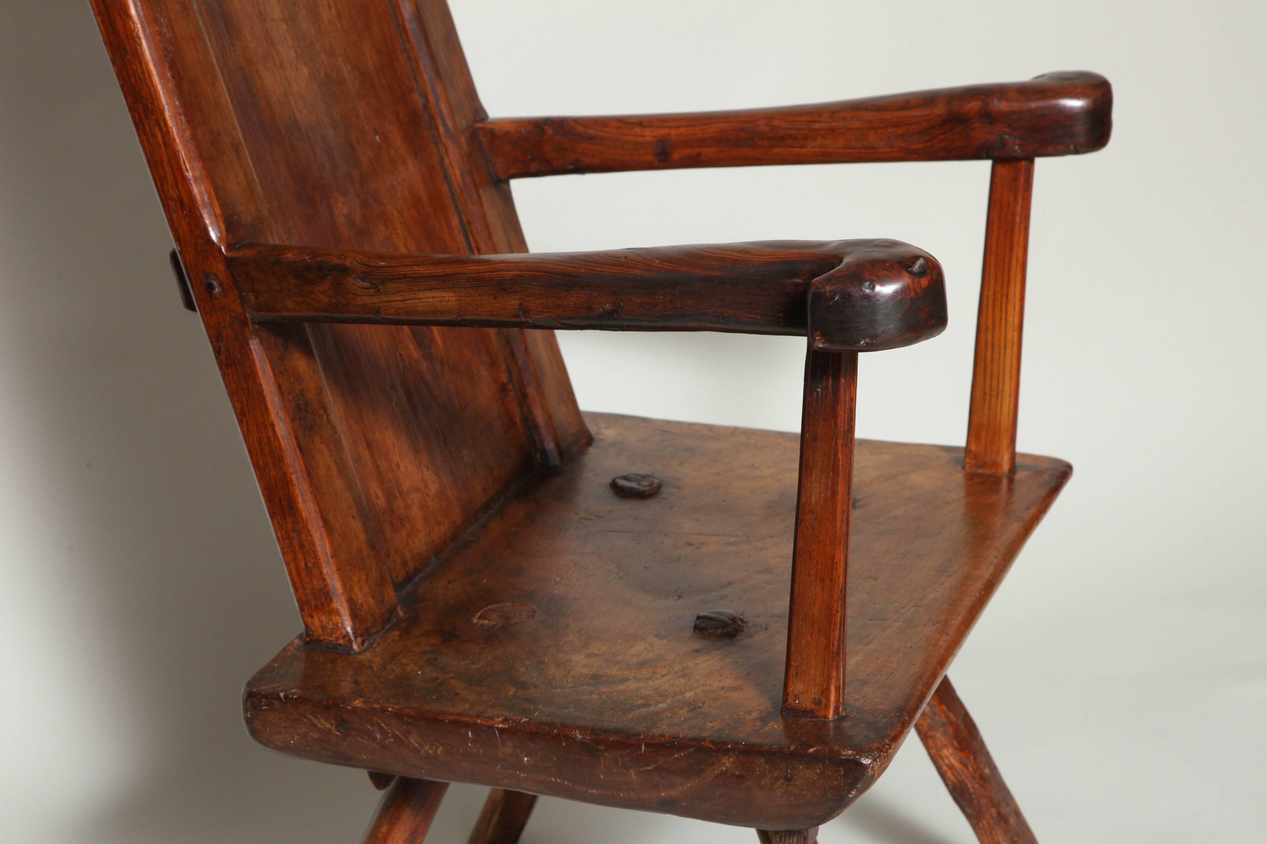 18th or Early 19th Century Shepherd's Chair In Good Condition In Greenwich, CT