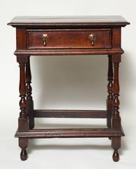 Charles II English Oak Side Table