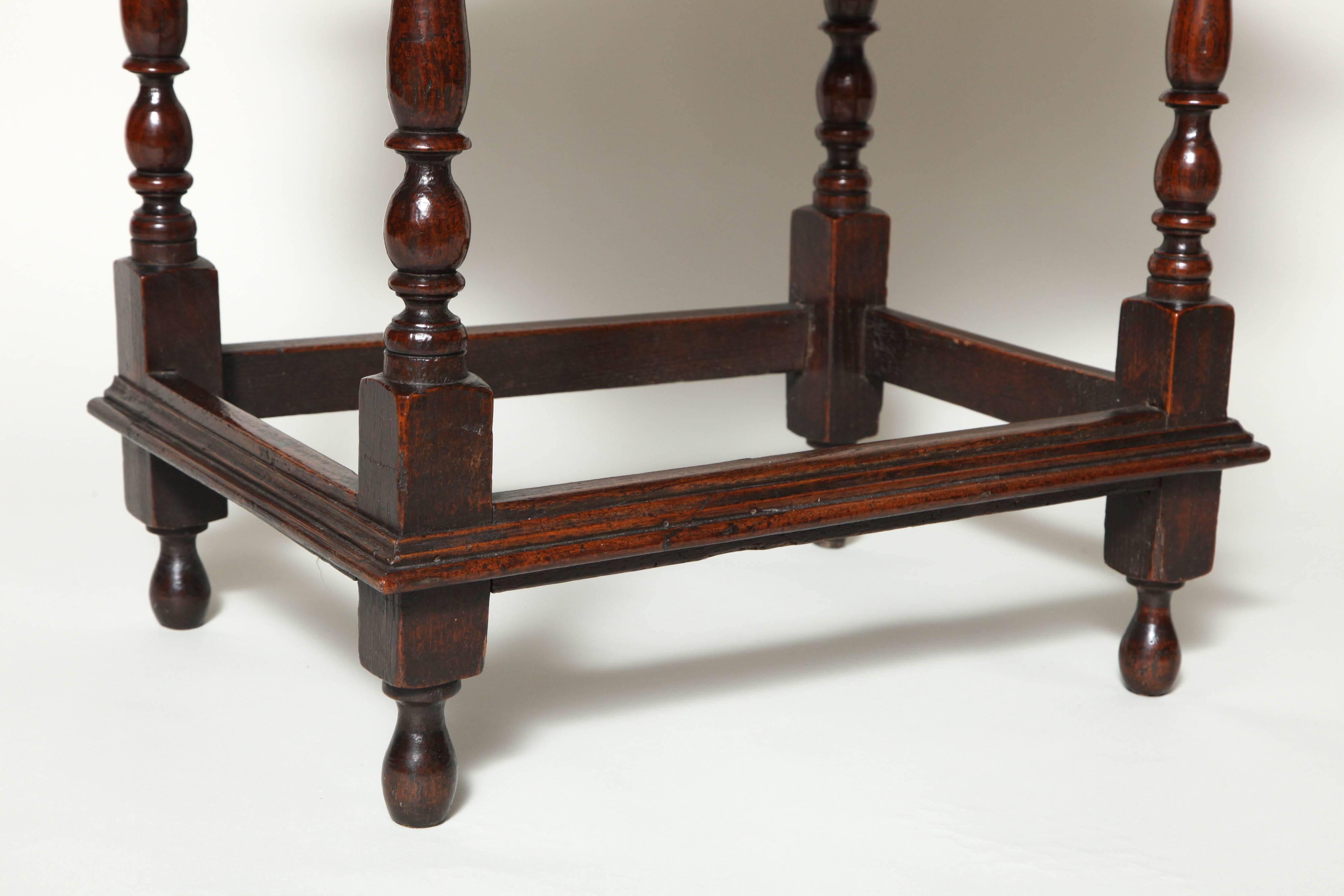 Late 17th Century Charles II English Oak Side Table