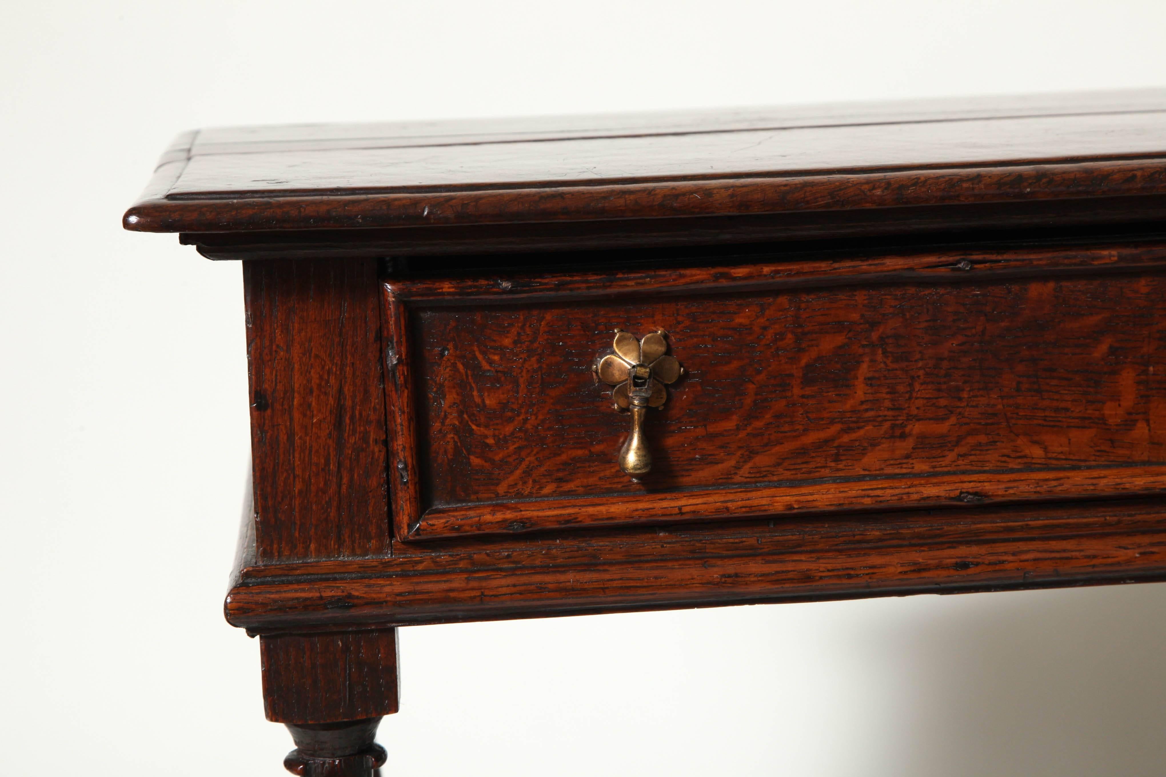 Wood Charles II English Oak Side Table