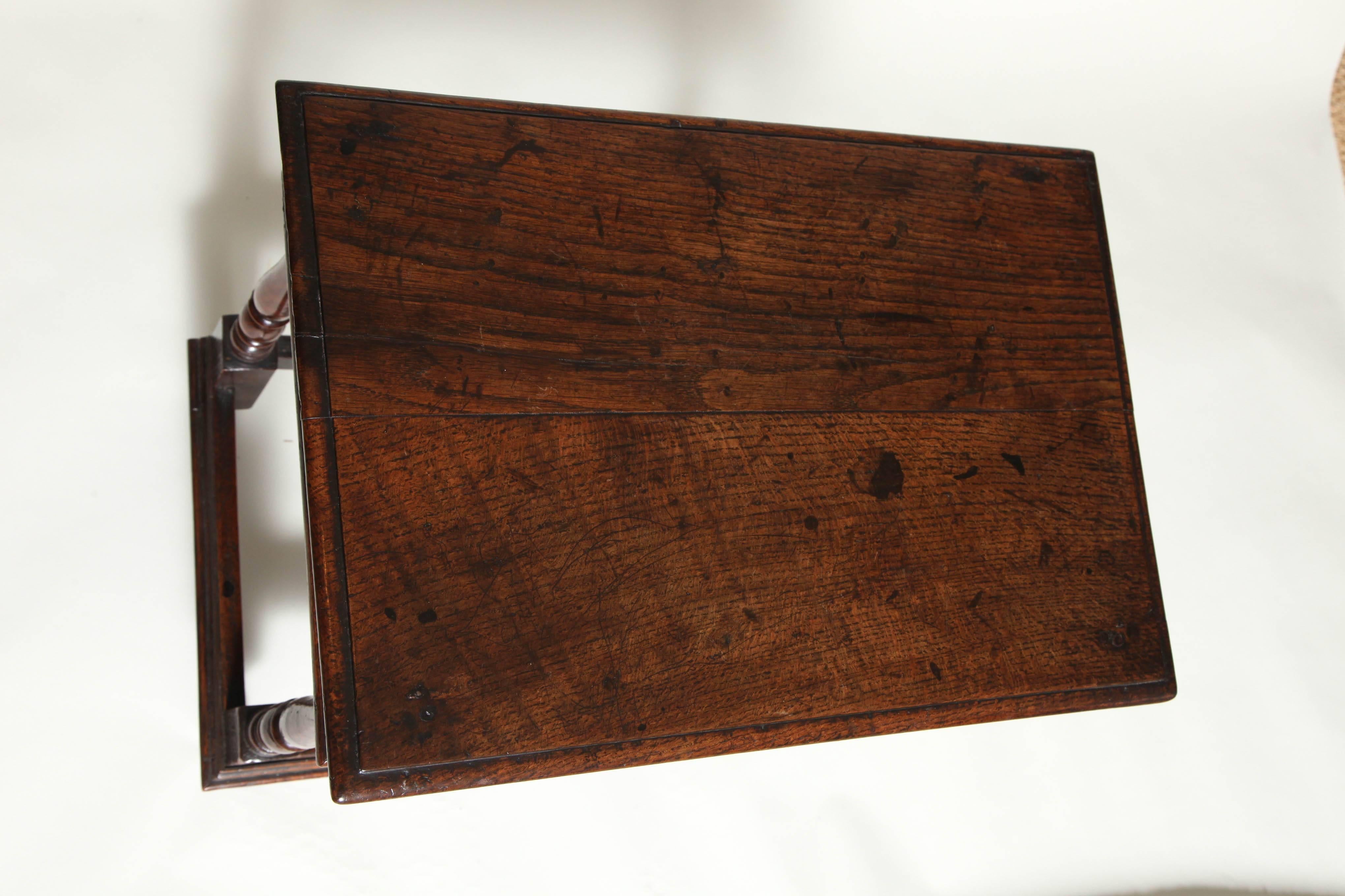 Charles II English Oak Side Table 3