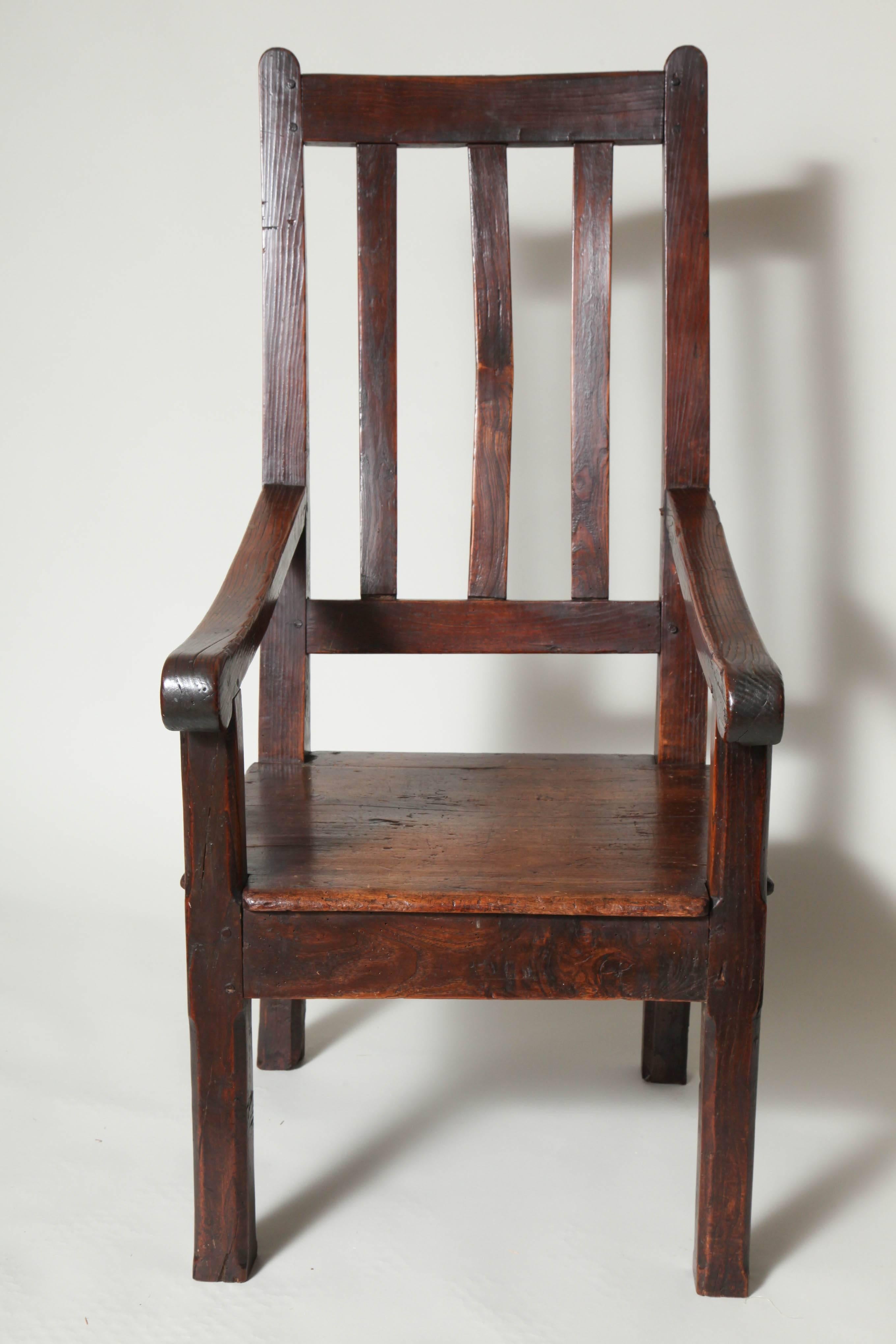Country Welsh Vernacular Elm Chair For Sale