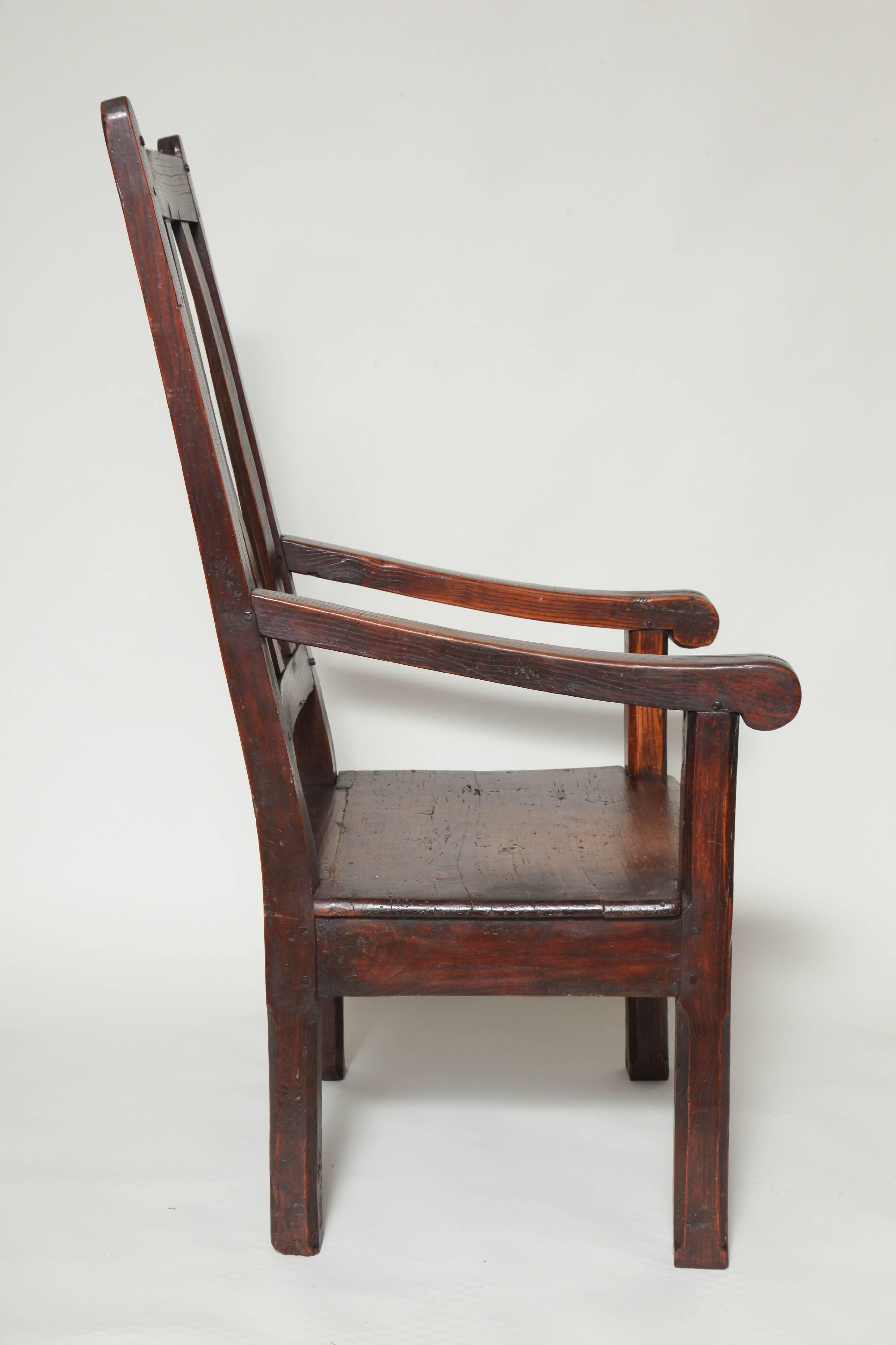 Welsh Vernacular Elm Chair For Sale 1
