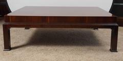 Large Burled Wood Coffee Table by Henredon, Mid-20th Century