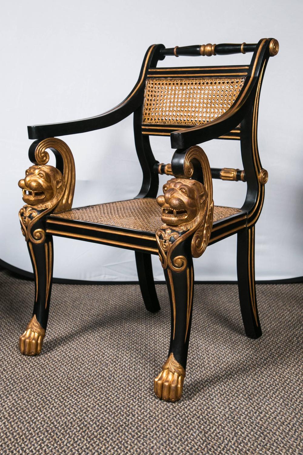 Set of 24 Lion Head Hollywood Regency Style Dining Chairs at 1stdibs