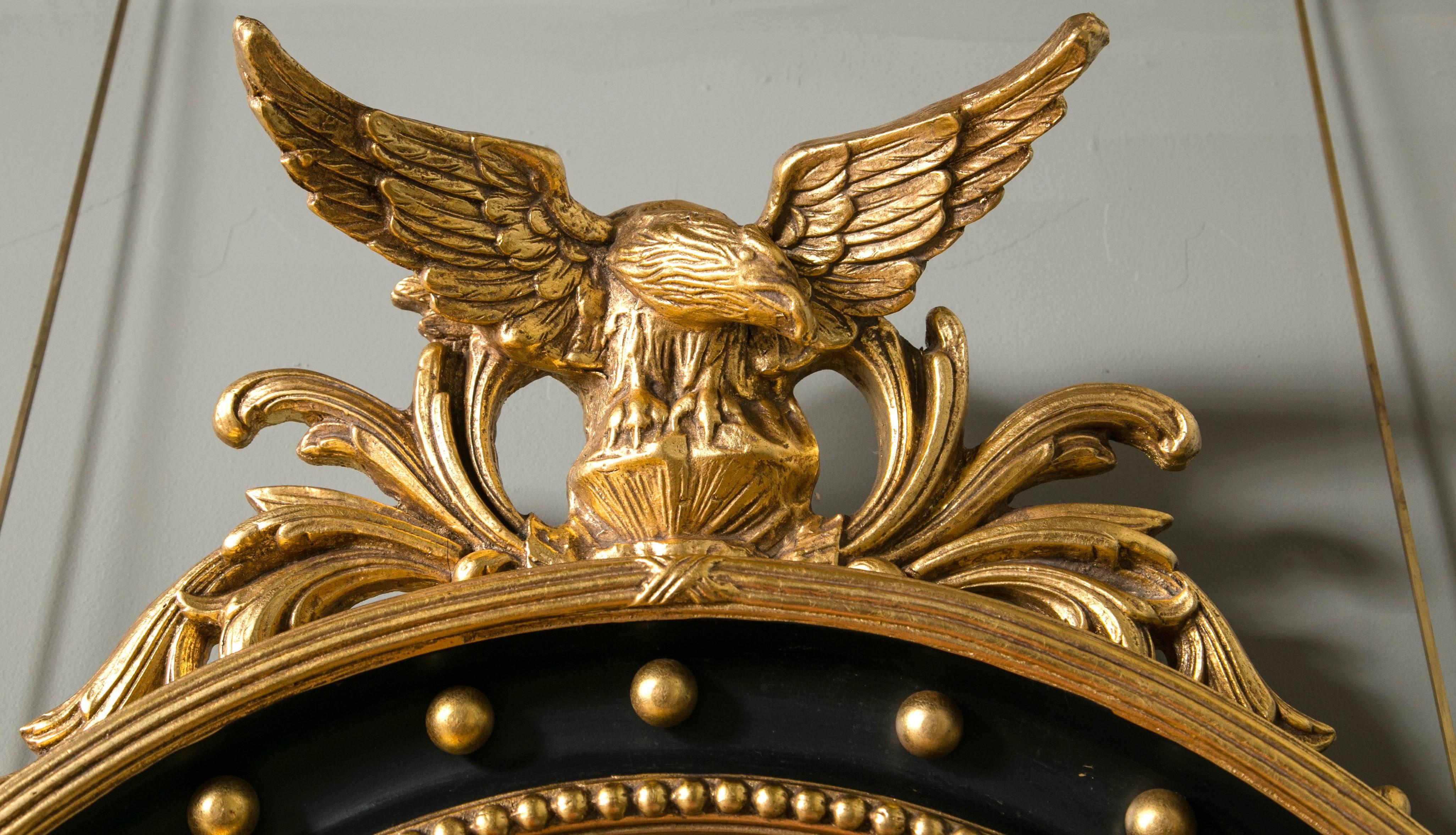 American Federal Style Bullseye Mirror, Custom Quality