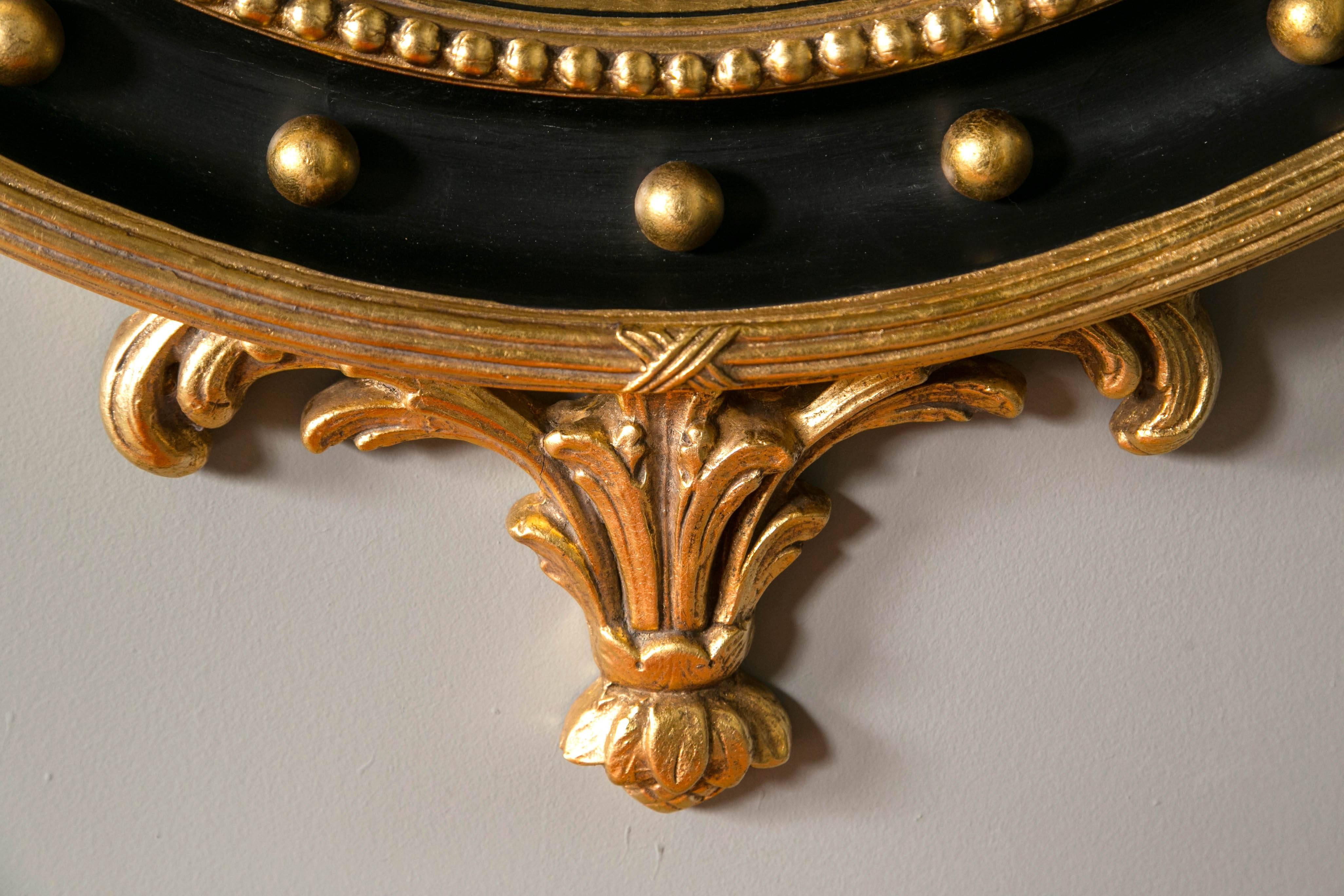 18th Century Federal Style Bullseye Mirror, Custom Quality
