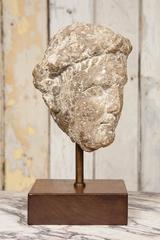 Hellenistic Cypriot Votive Limestone Statue Head